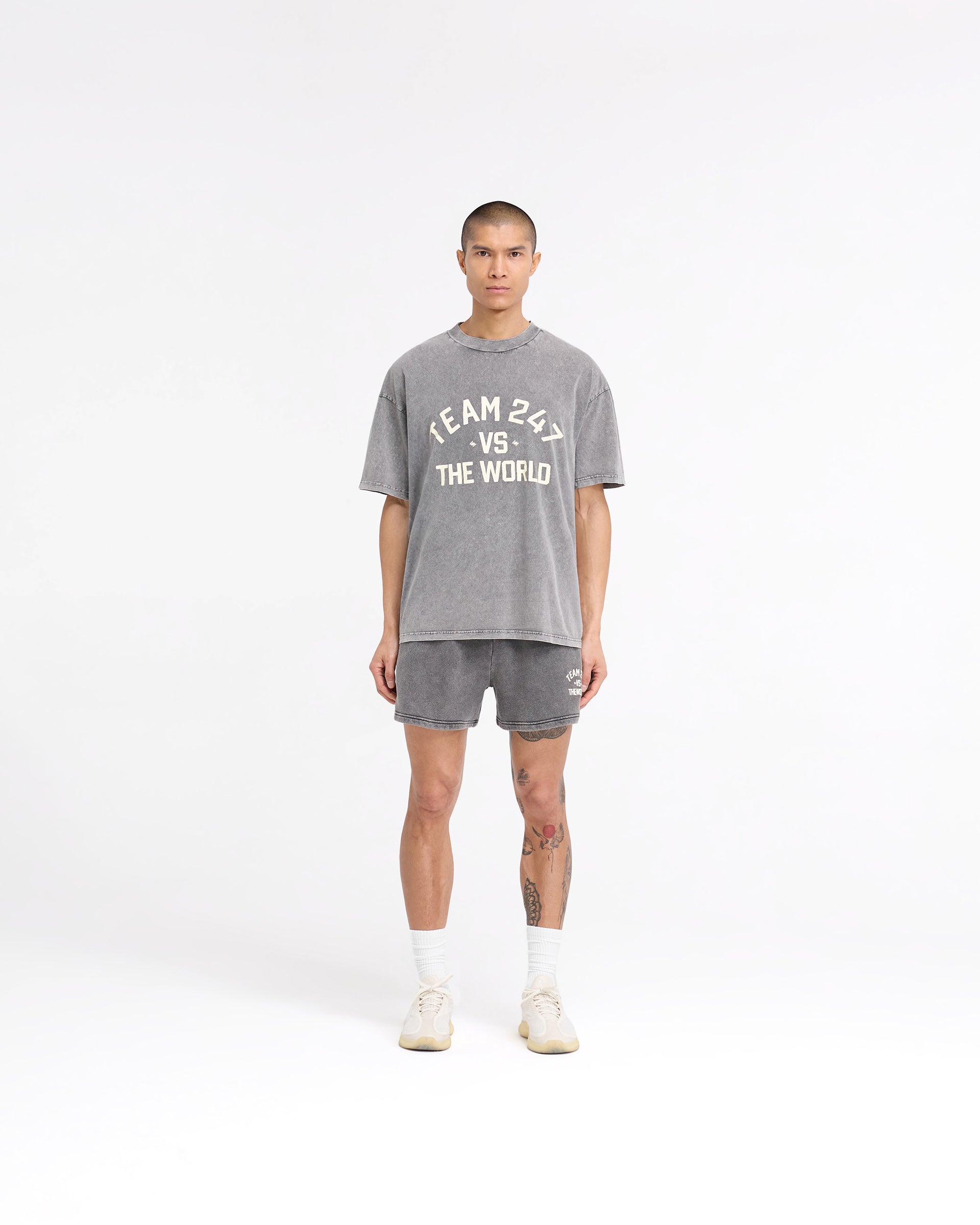 247 Vs The World Jersey Shorts - Pewter