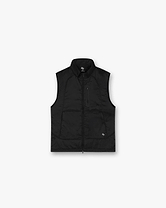 Front product image of a mens black gilet on a plain white background | 247 Run Gilet in Black | Lightweight gilet with storm colourway and cropped fit | 247 Outerwear | Represent Clo