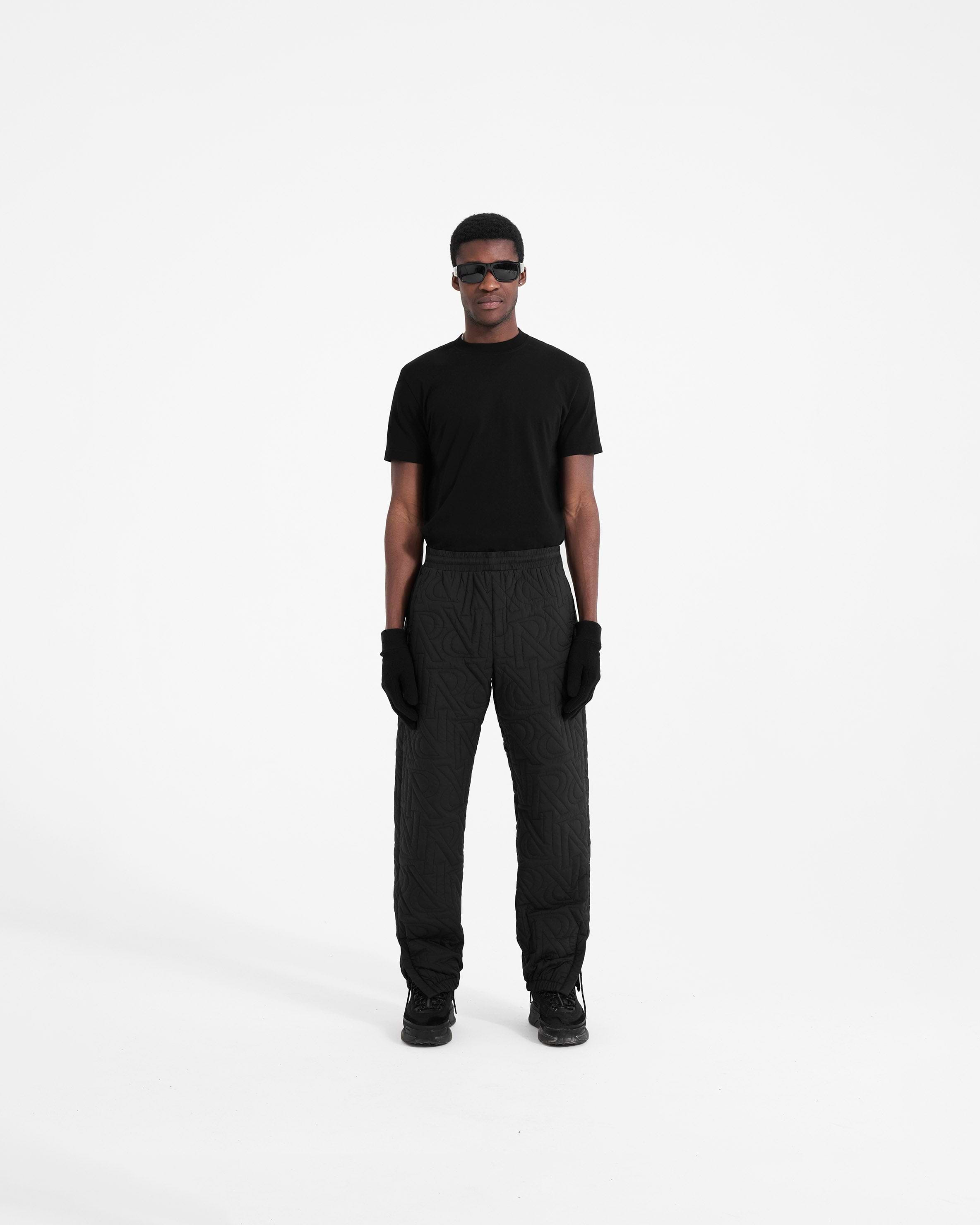 Initial Down Trackpant - Black