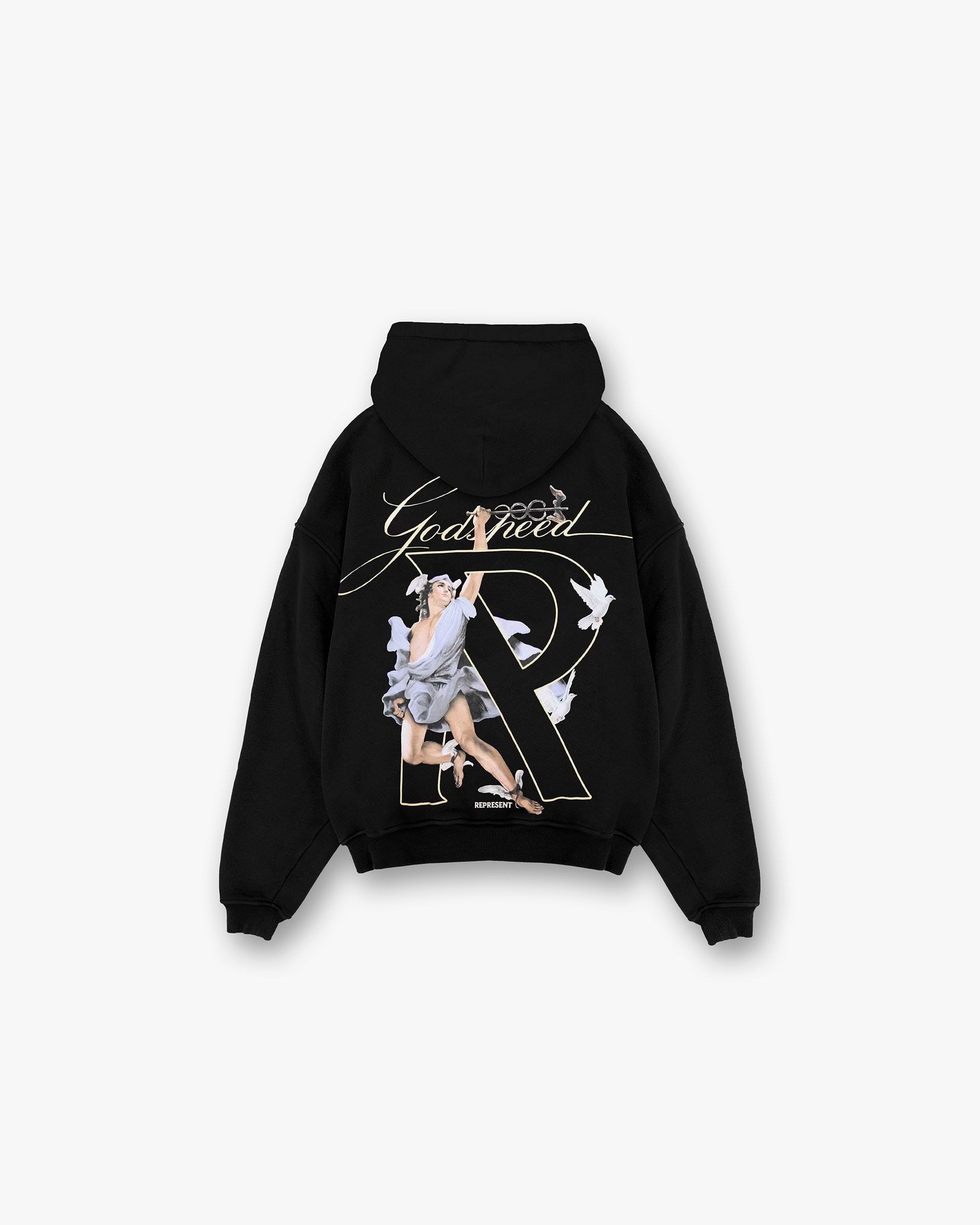 Hermes Zip Hoodie - Jet Black | REPRESENT