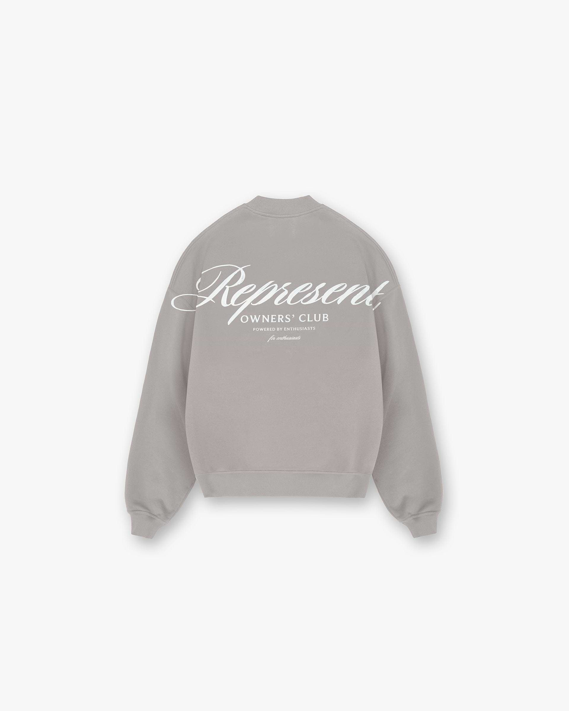 Represent Owners Club Script Sweater | Slate | REPRESENT