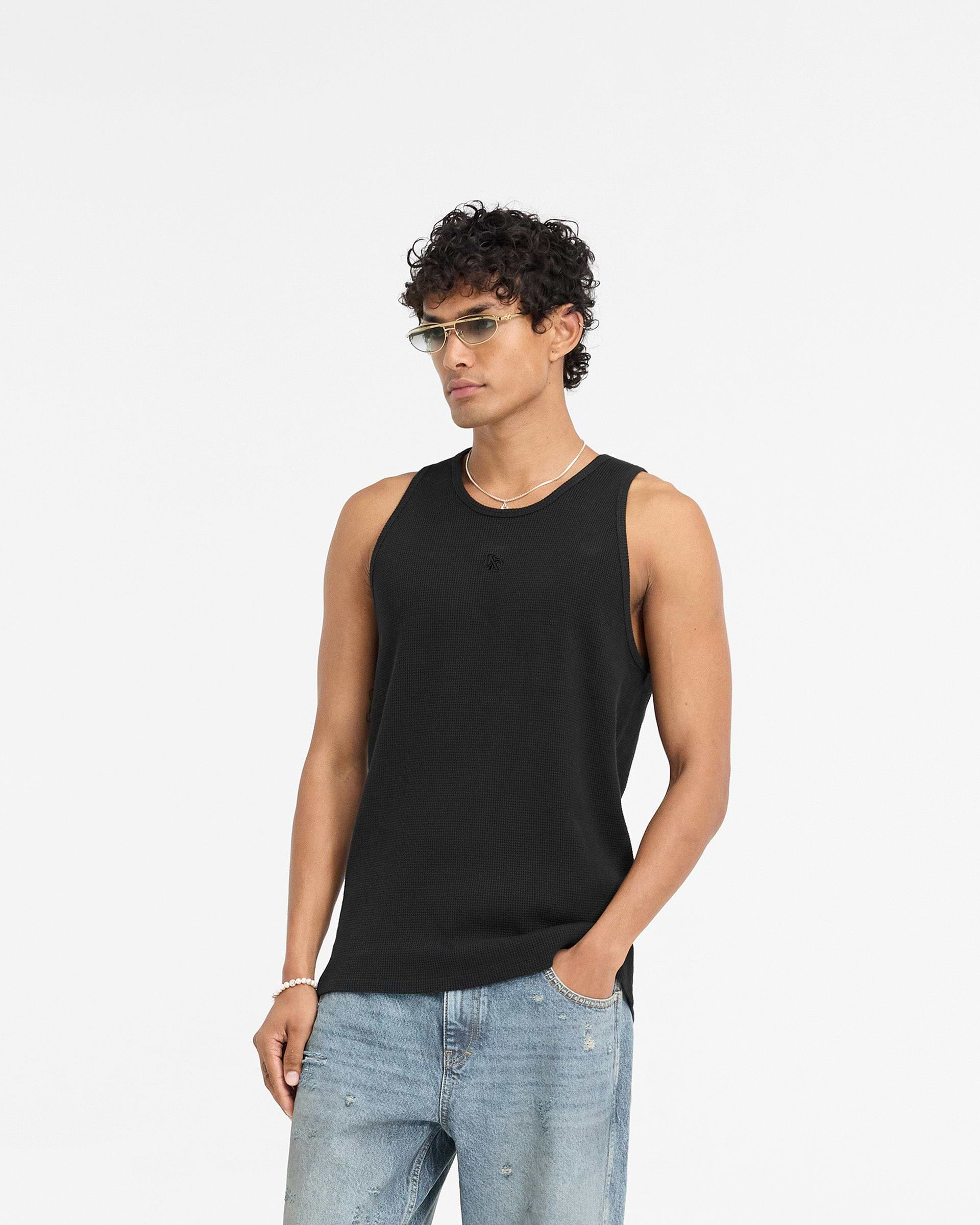 Represent X Duke + Dexter Ribbed Vest - Black