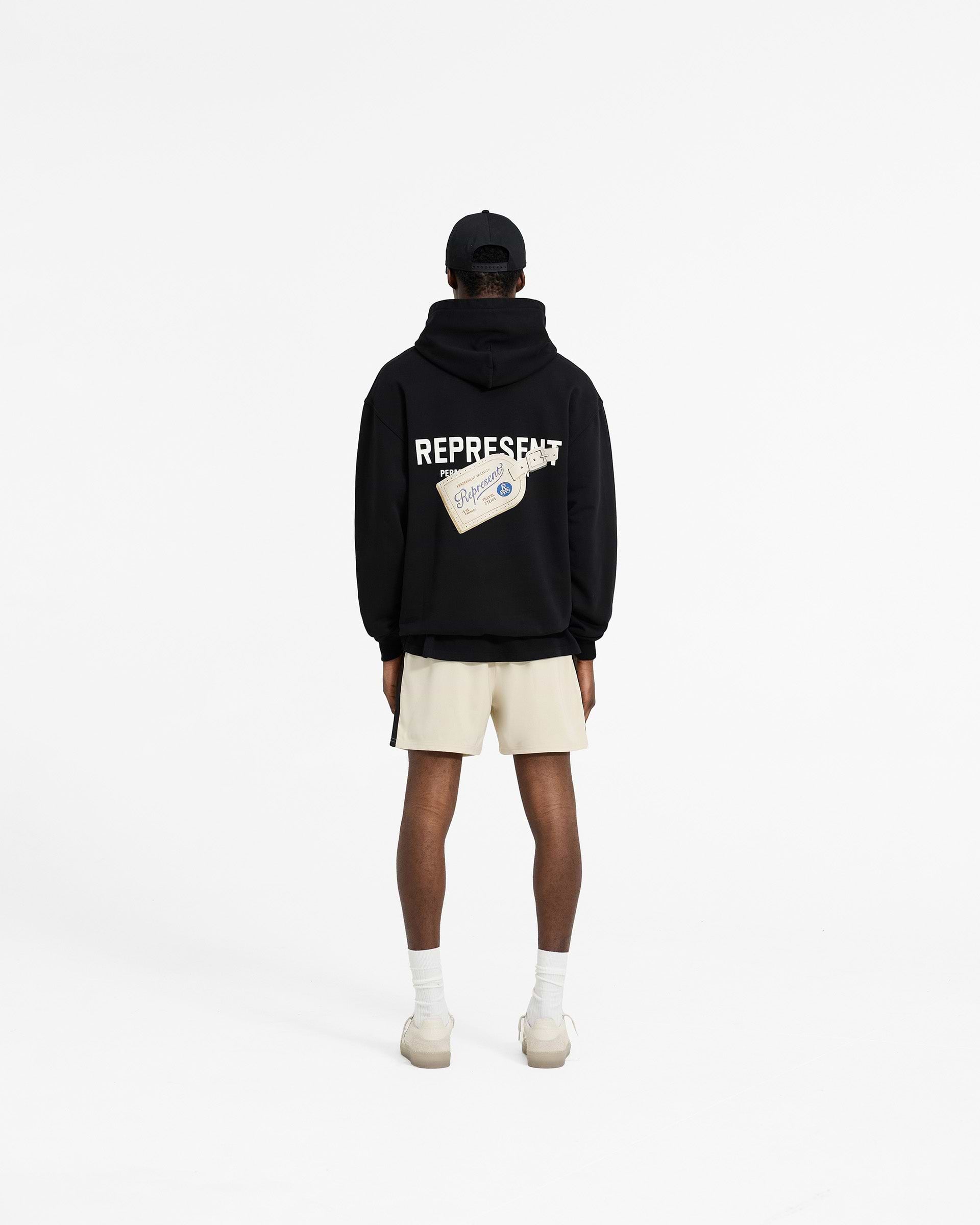 Luggage Tag Hoodie - Jet Black