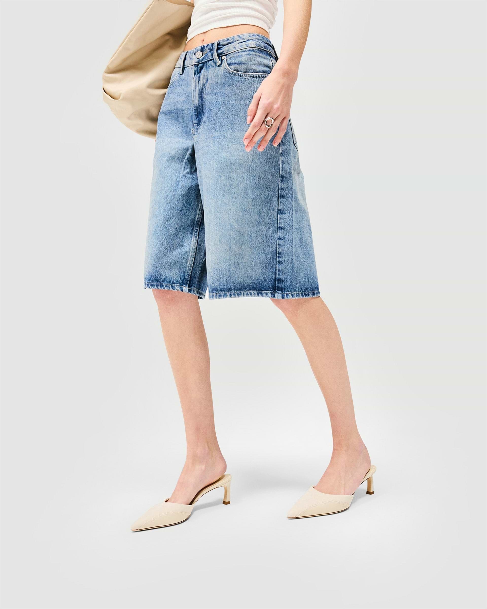 Denim Bermuda Short - Washed Blue