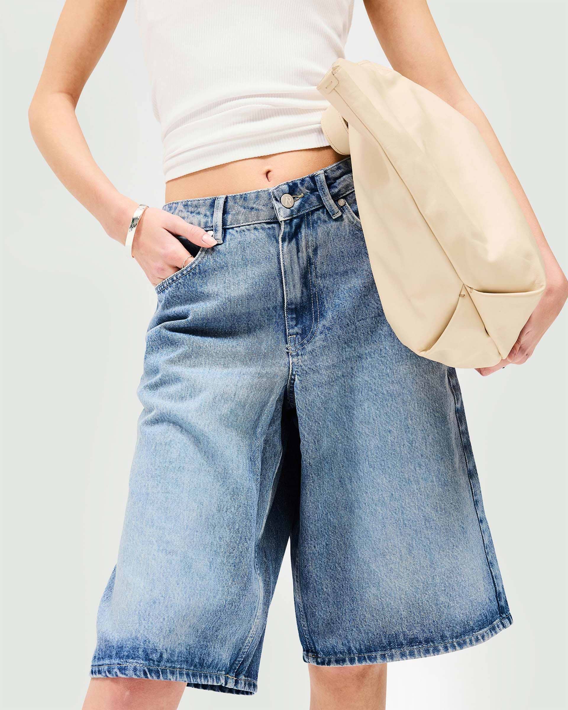 Denim Bermuda Short - Washed Blue