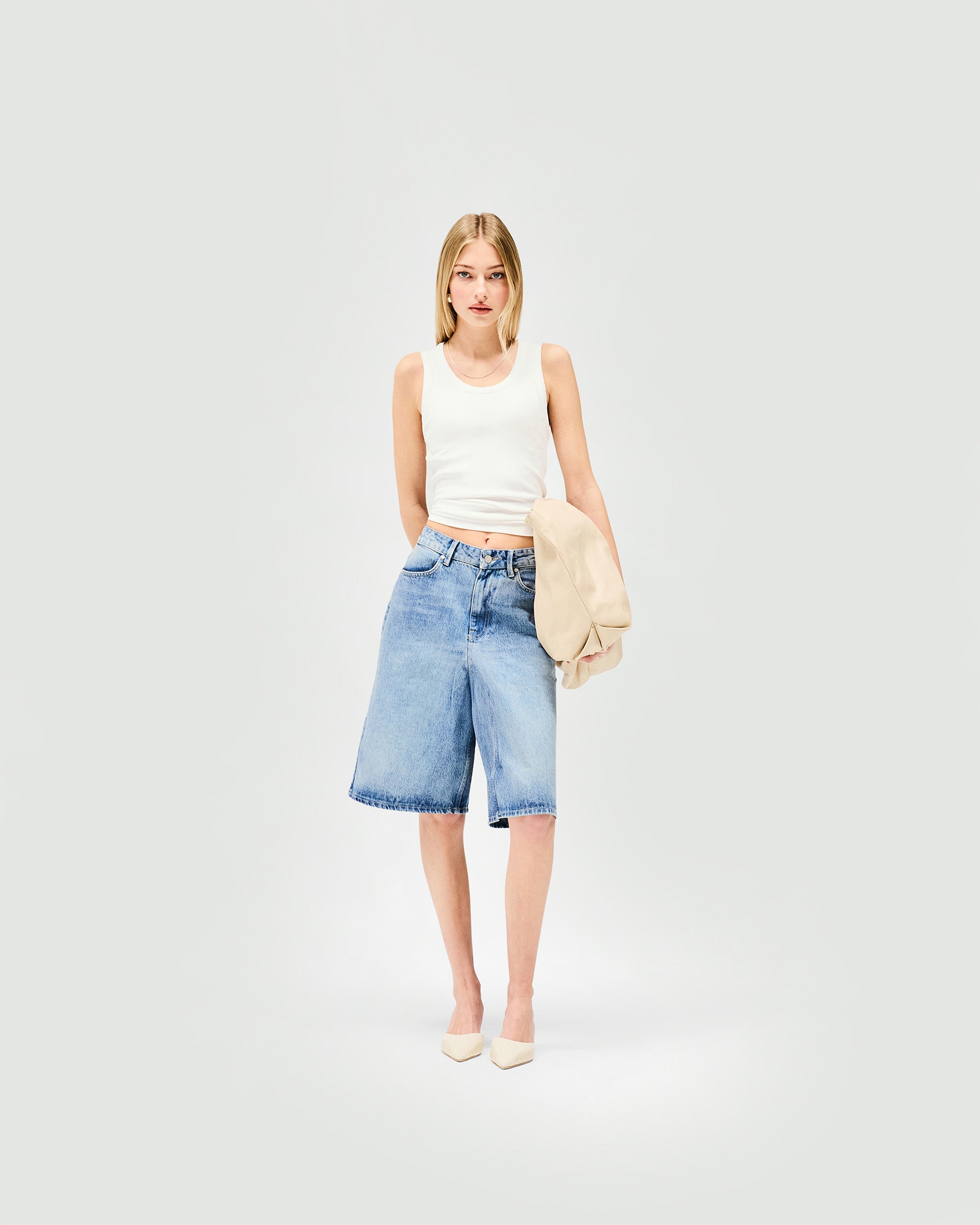 Denim Bermuda Short - Washed Blue