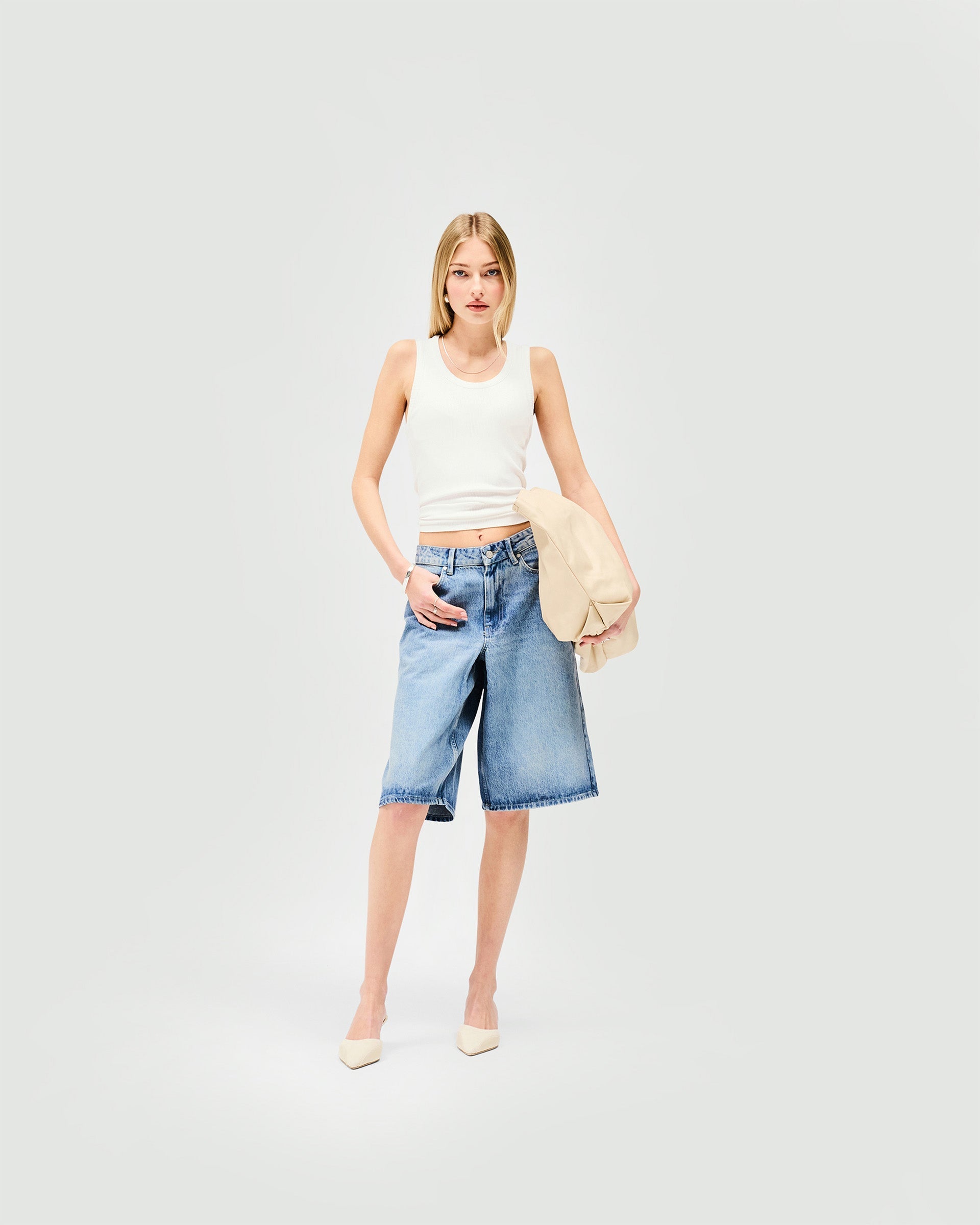 Denim Bermuda Short - Washed Blue