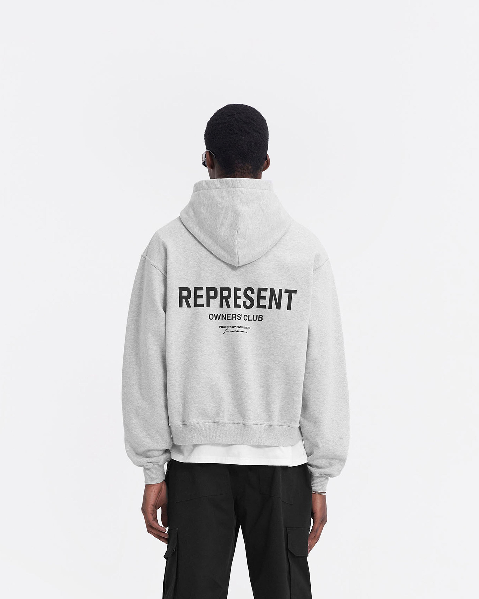 Represent Owners Club Zip Hoodie - Ash Grey