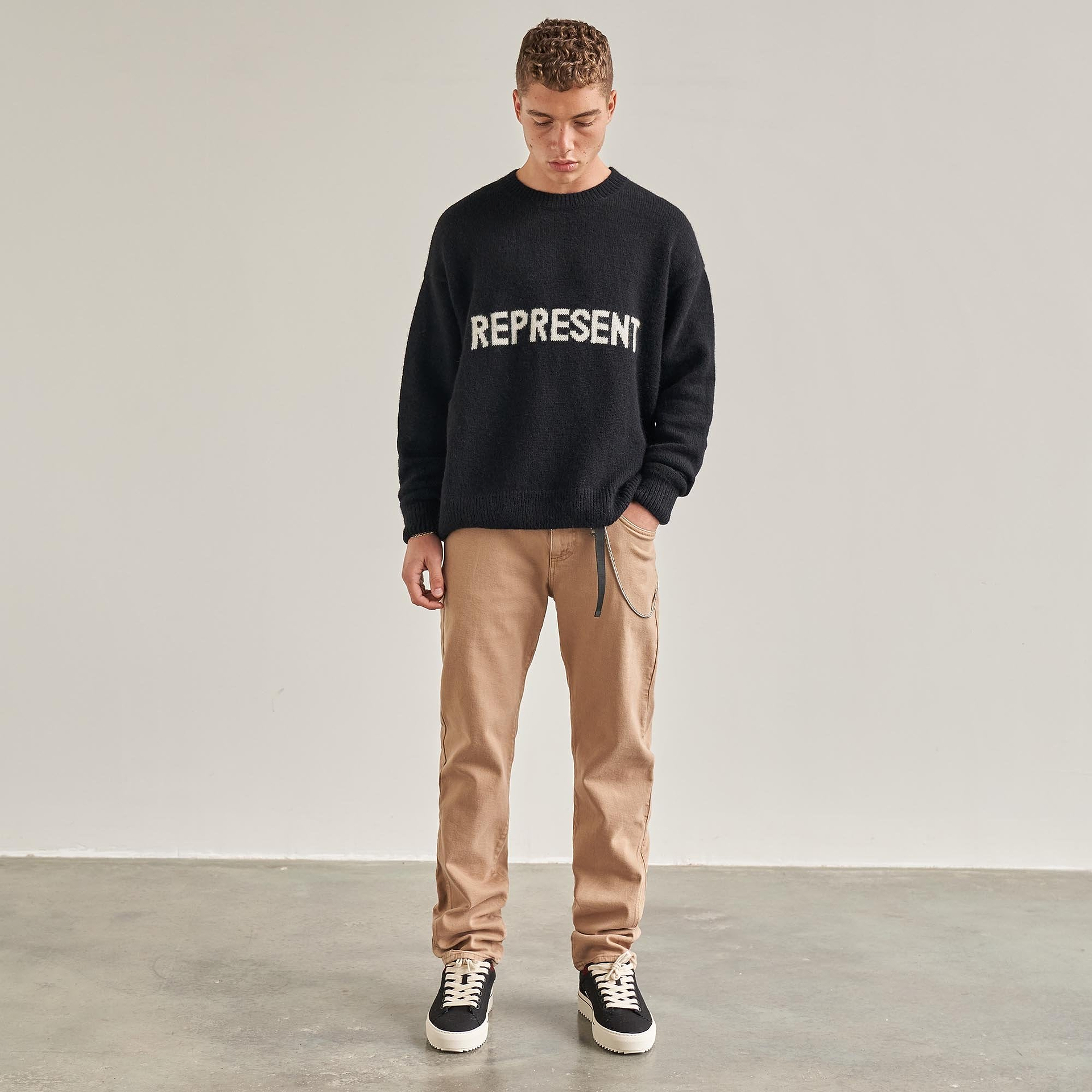 Logo Knit Sweater - Black