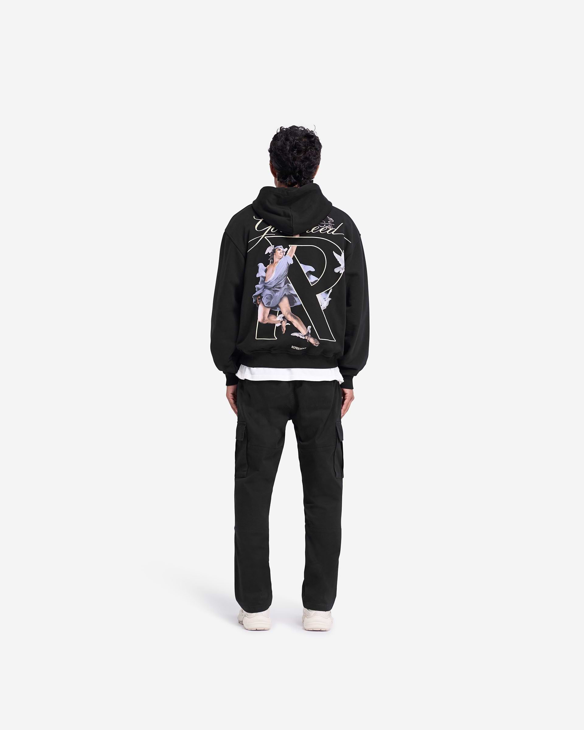 Hermes Zip Hoodie - Jet Black | REPRESENT