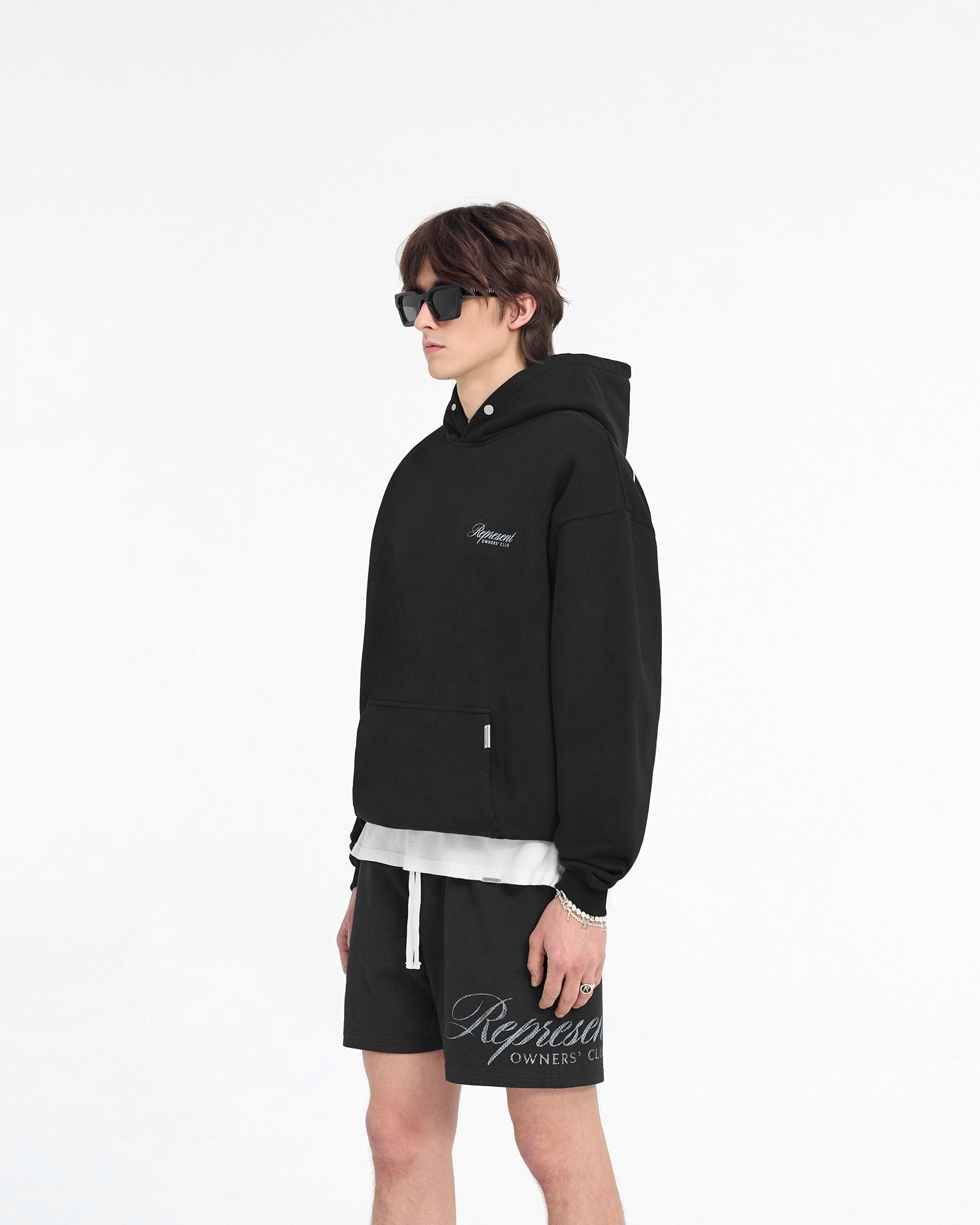 Represent Owners Club Script Hoodie - Black