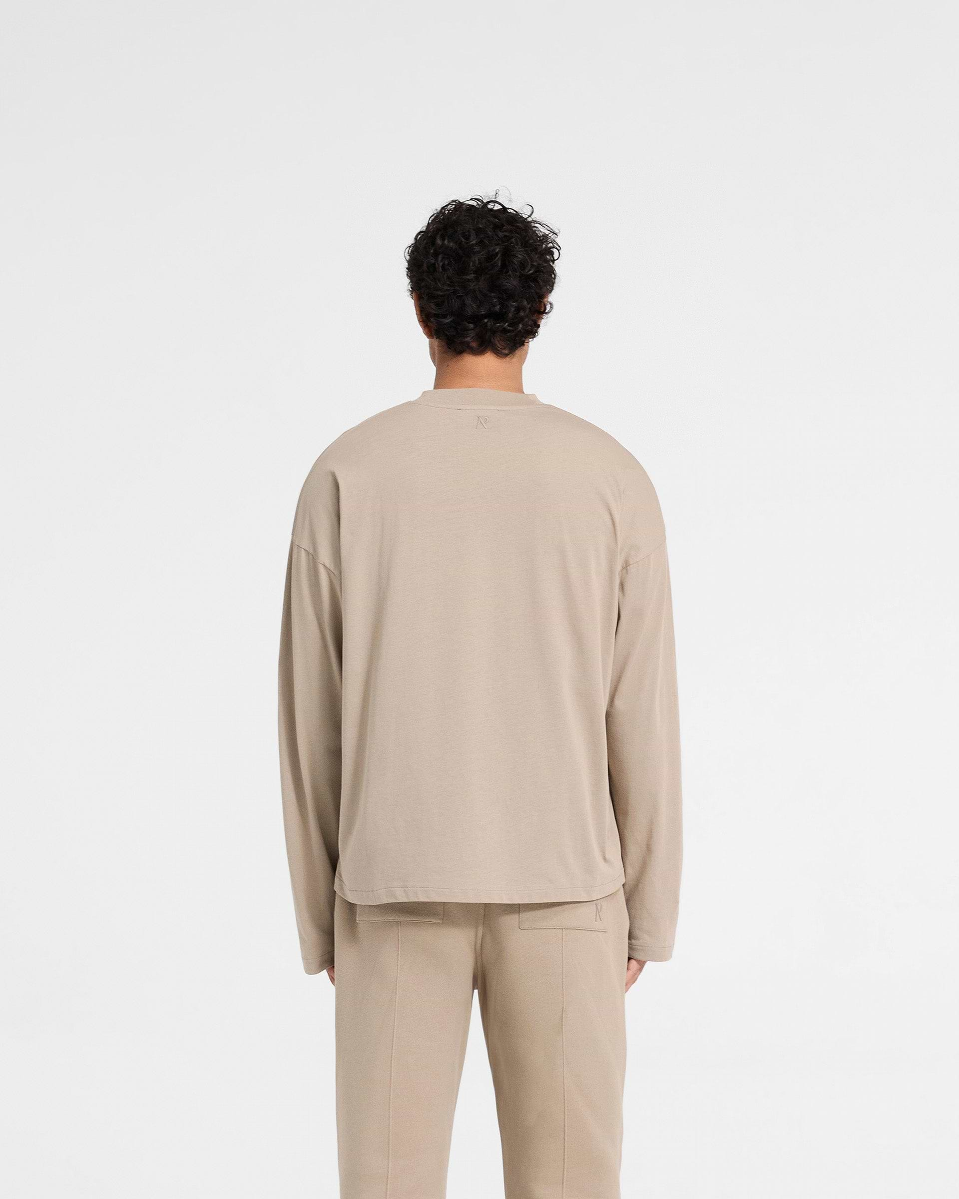 Initial Long Sleeve Open Cuff T-Shirt - Dune