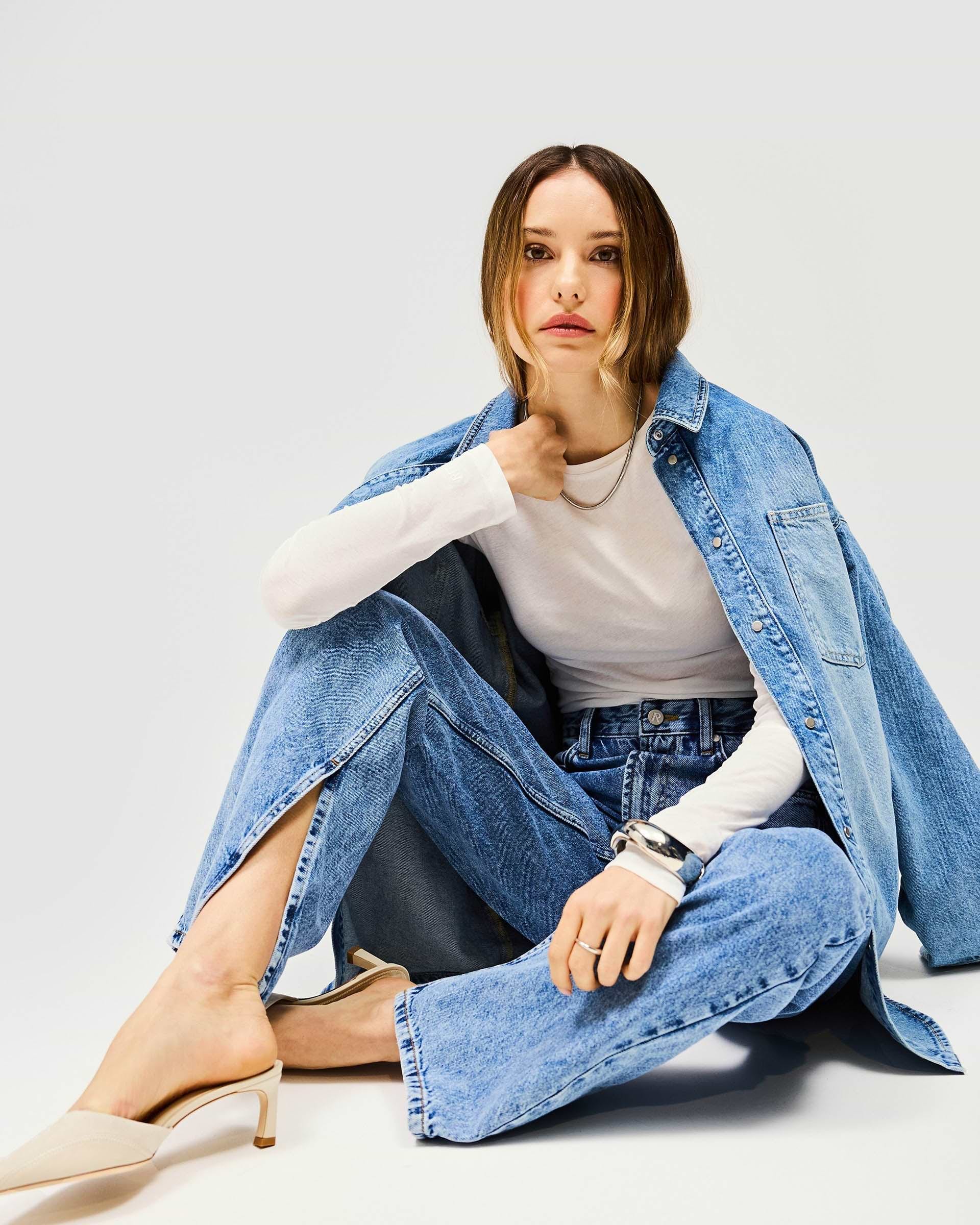 Denim Overshirt - Washed Blue