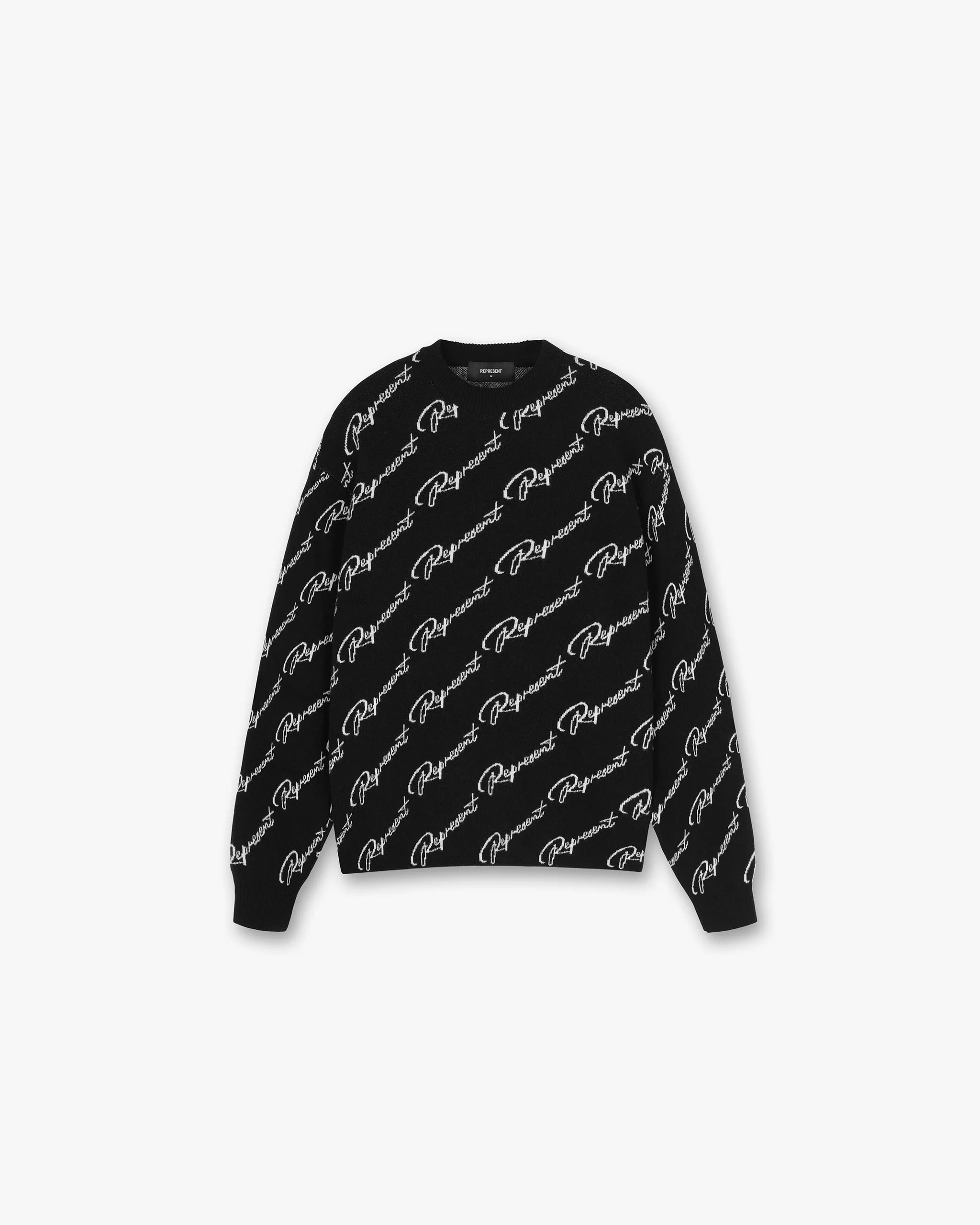 Represent Jacquard Sweater - Black