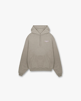 Front product image of a mens khaki oversized hoodie on a plain white background | Team 247 Oversized Hoodie in Khaki Lilac | Hoodie with relaxed fit | 247 Hoodies | Represent Clo