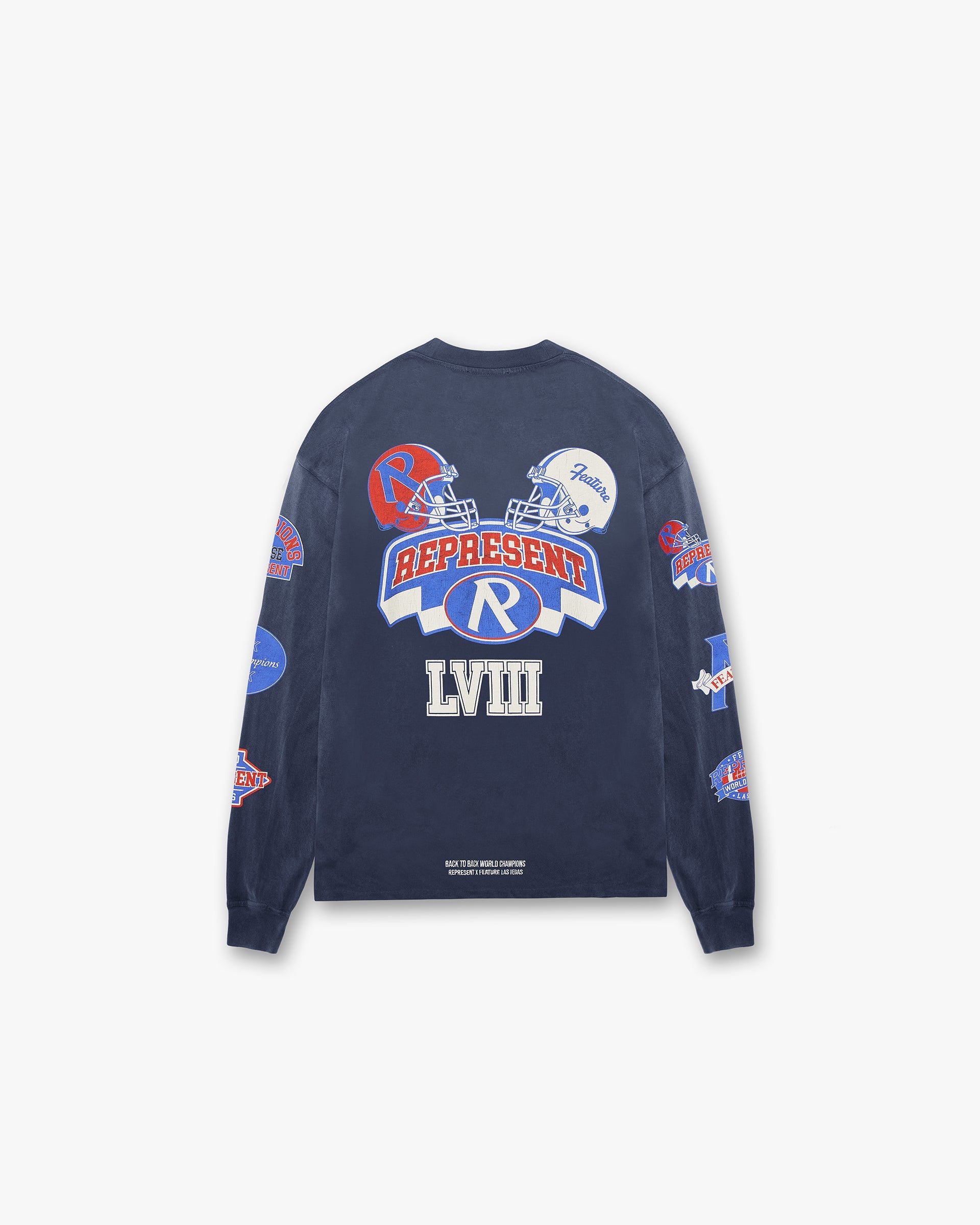 Represent X Feature Champions Long Sleeve T-Shirt - Midnight Navy