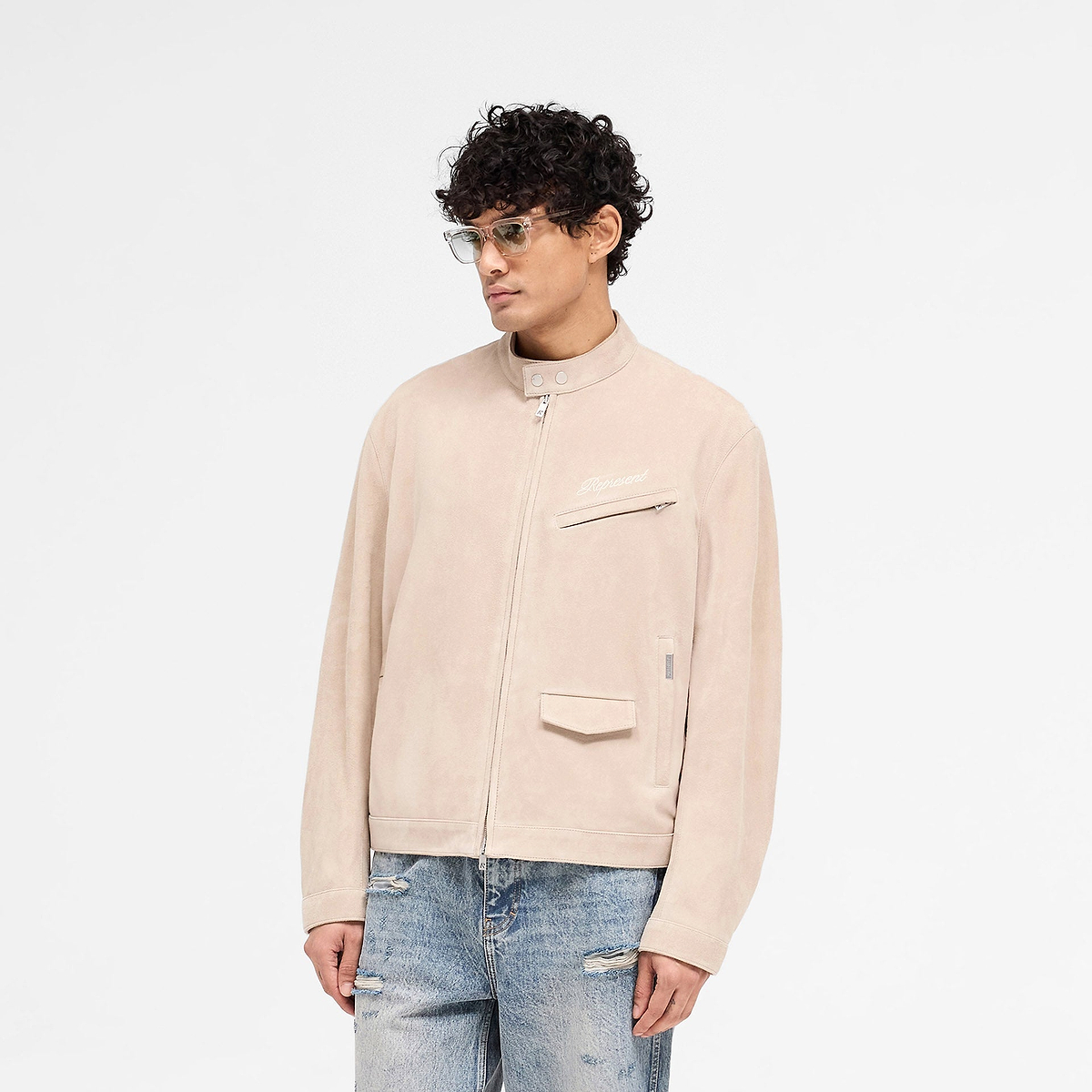 Overdrive Suede Jacket | Beige | REPRESENT