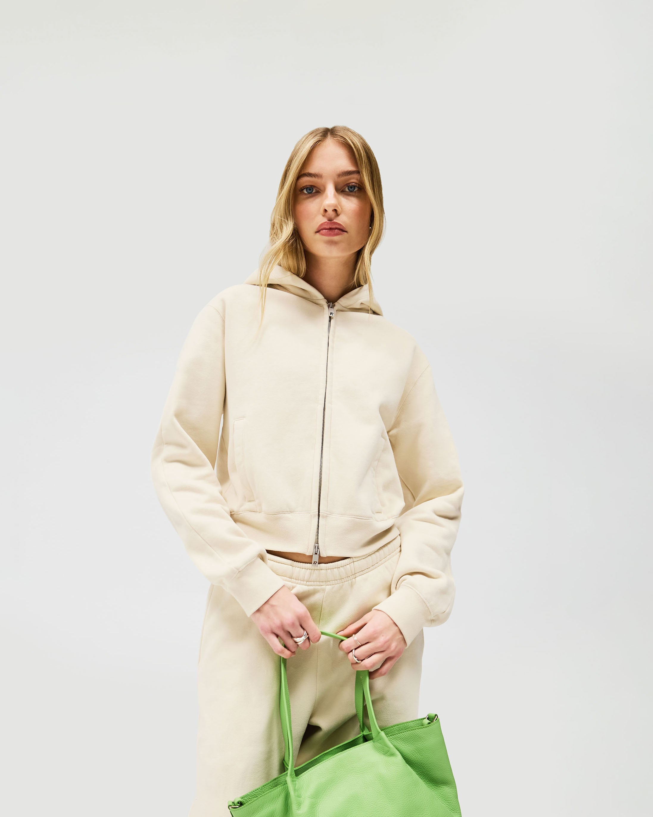Owners Club Slim Zip Hoodie - Oat Milk