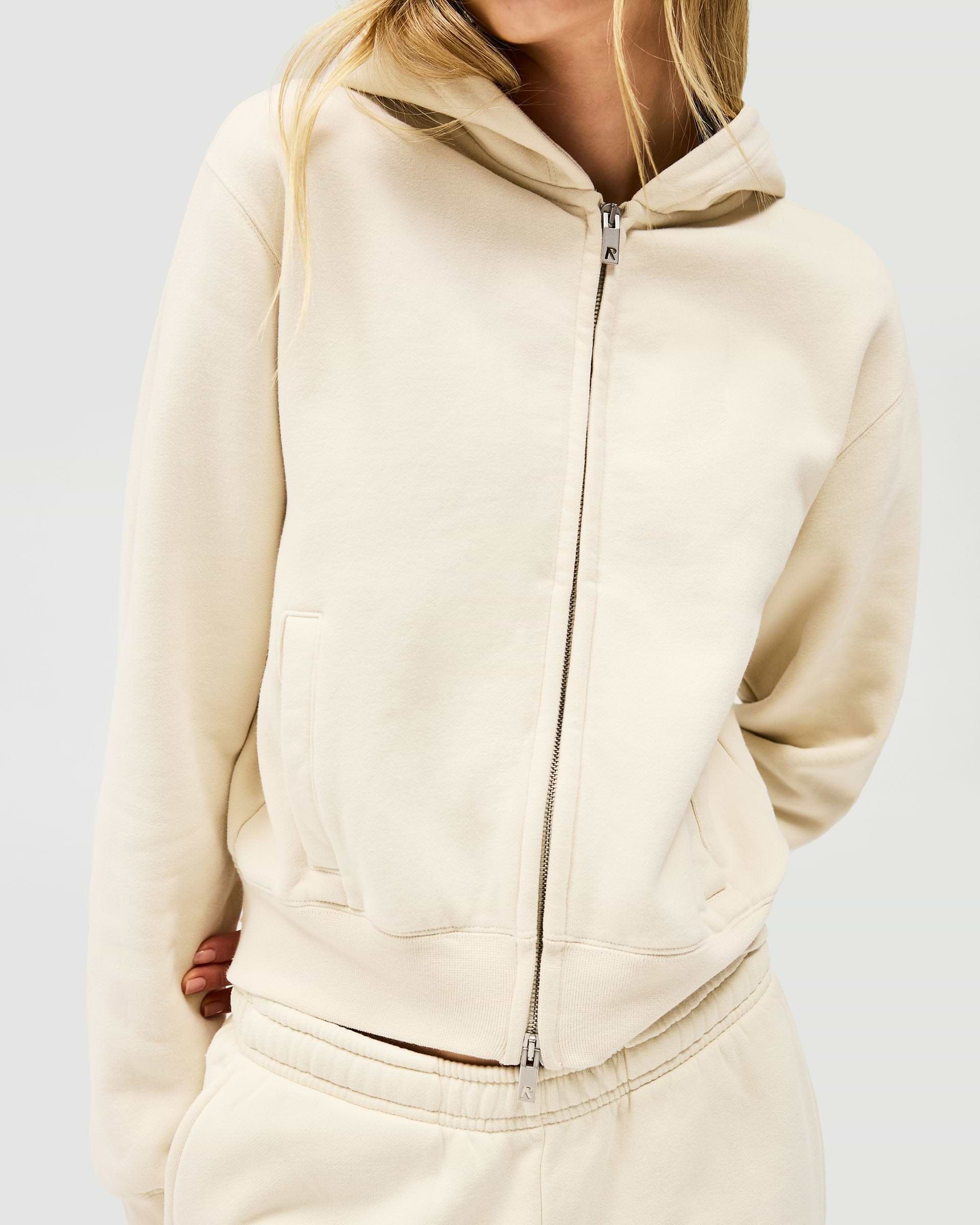 Owners Club Slim Zip Hoodie - Oat Milk