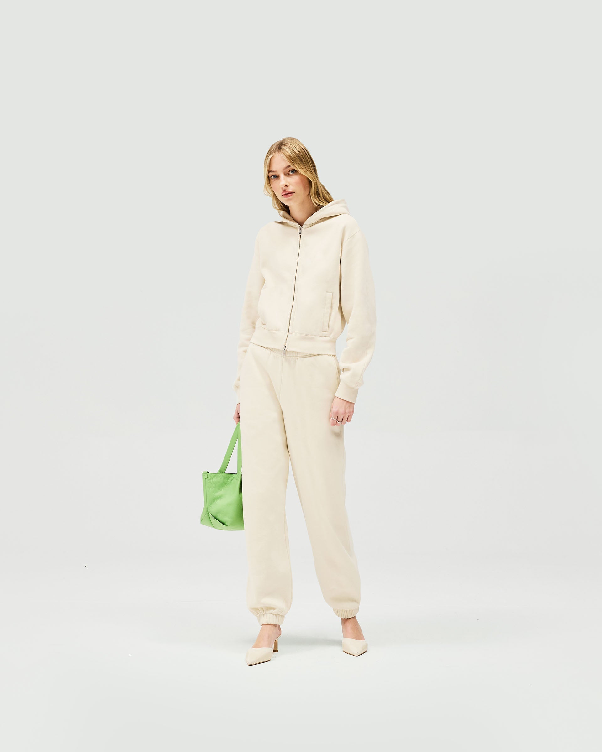 Owners Club Slim Zip Hoodie - Oat Milk