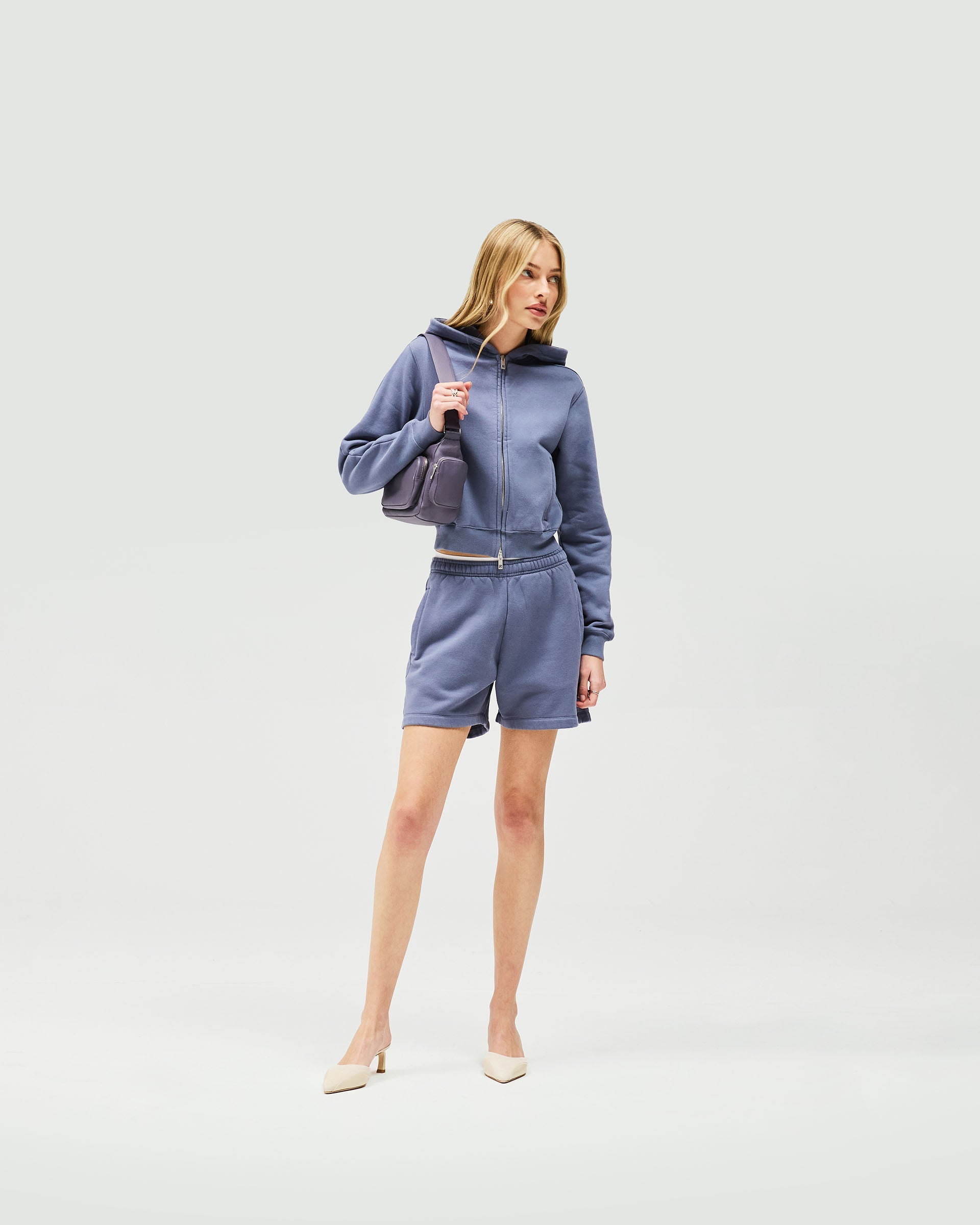 Owners Club Slim Zip Hoodie - Steel Blue