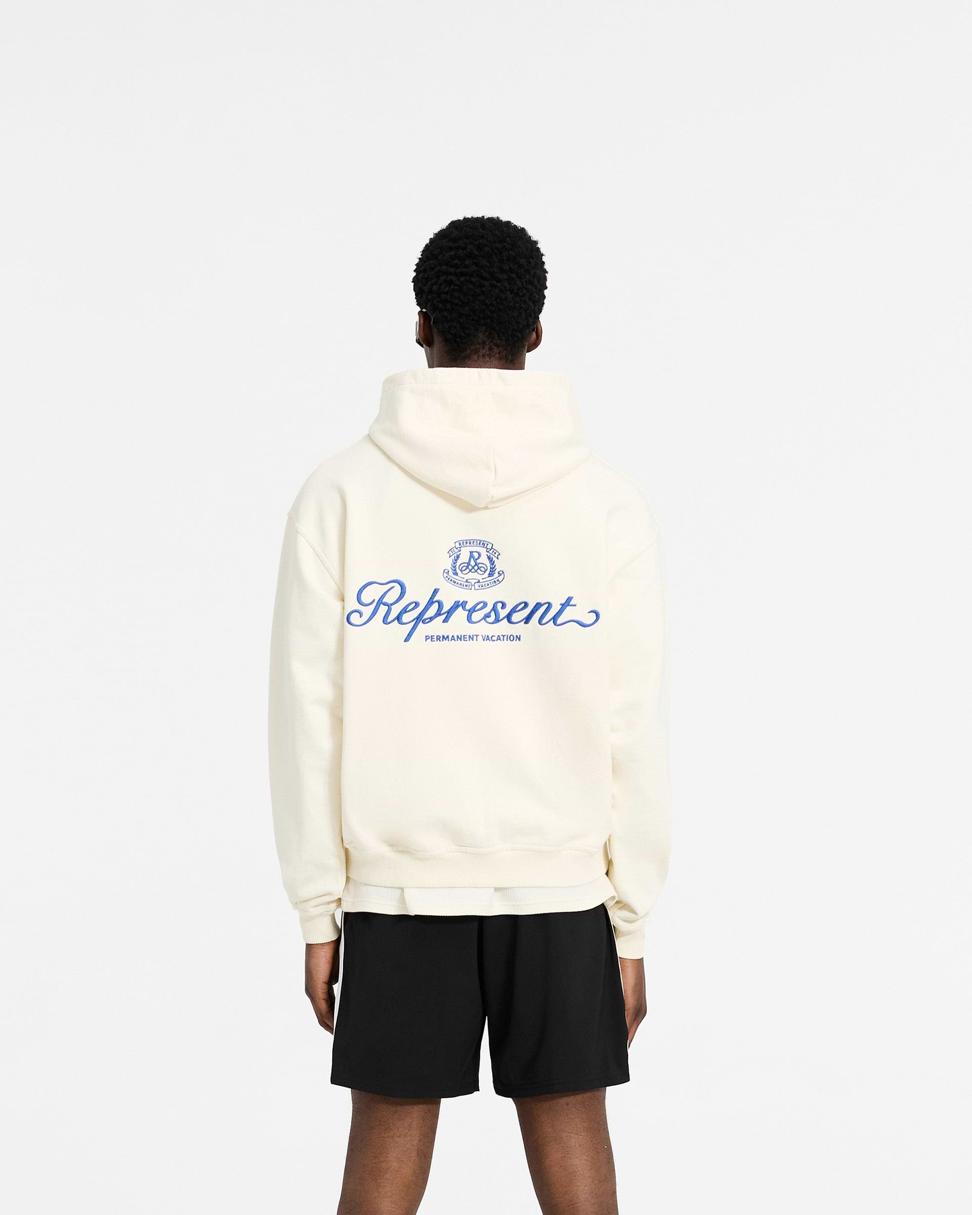 Permanent Vacation Zip Up Hoodie - Antique White