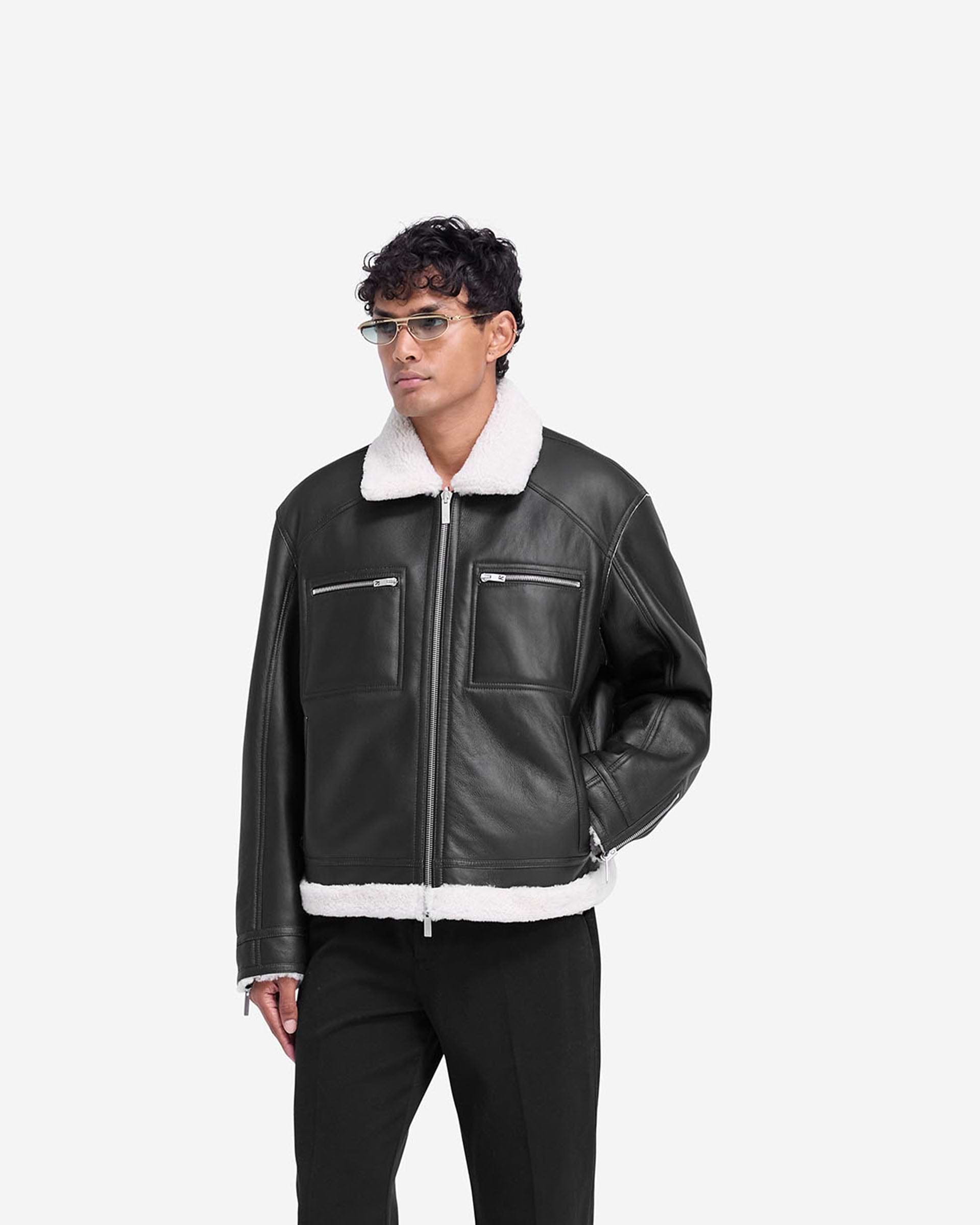 Reversible Shearling Jacket - Black | REPRESENT