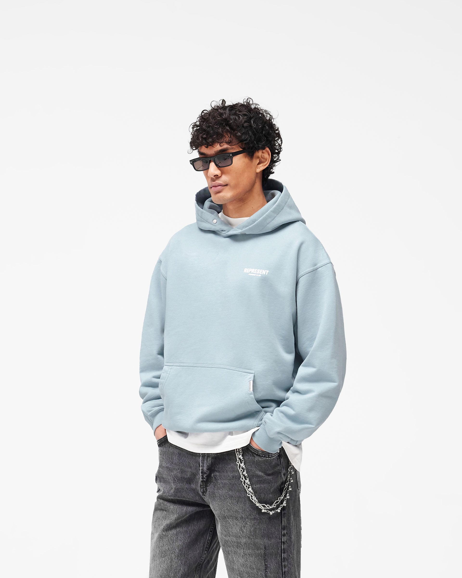 Represent Owners Club Hoodie | Powder Blue Hoodies | REPRESENT