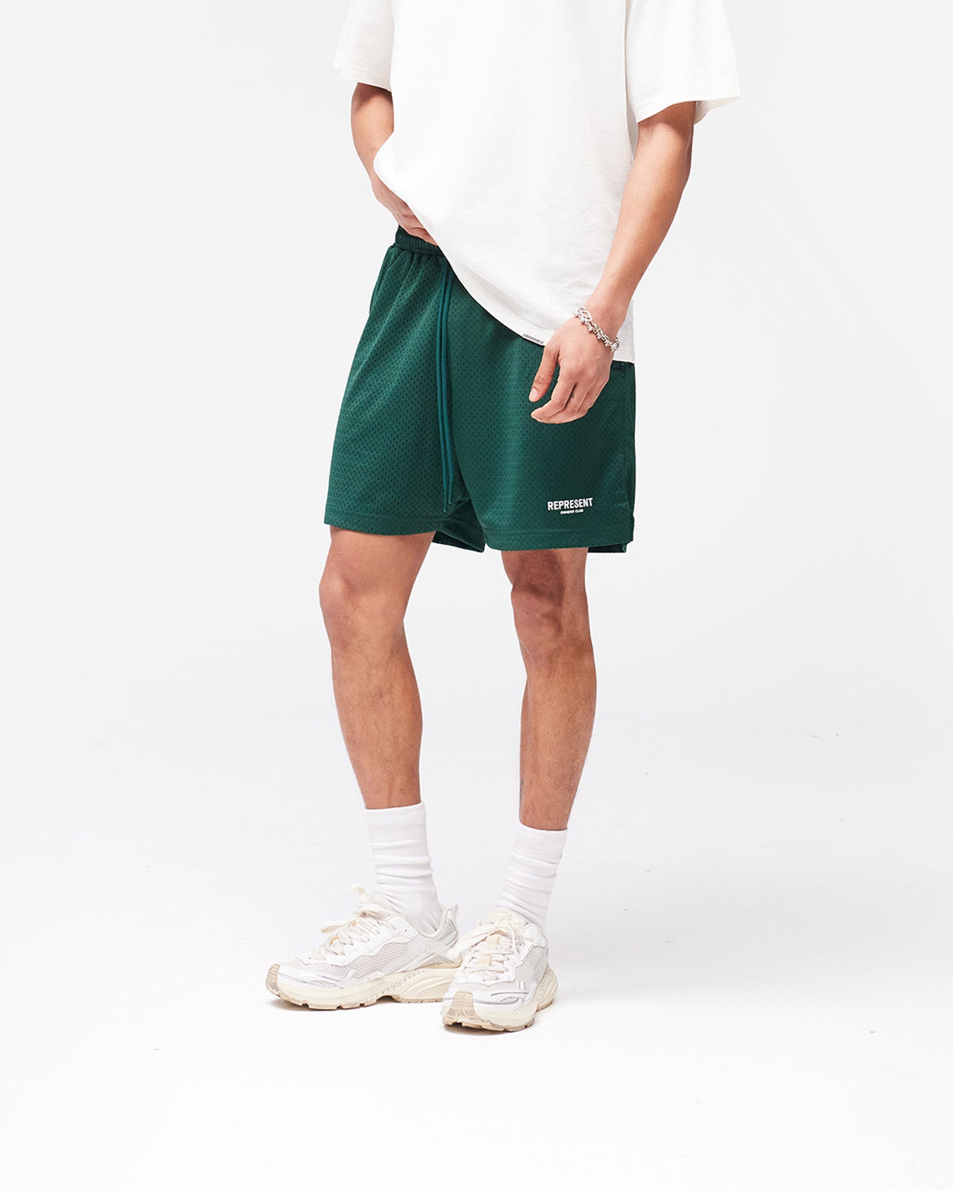Represent Owners Club Mesh Shorts - Racing Green