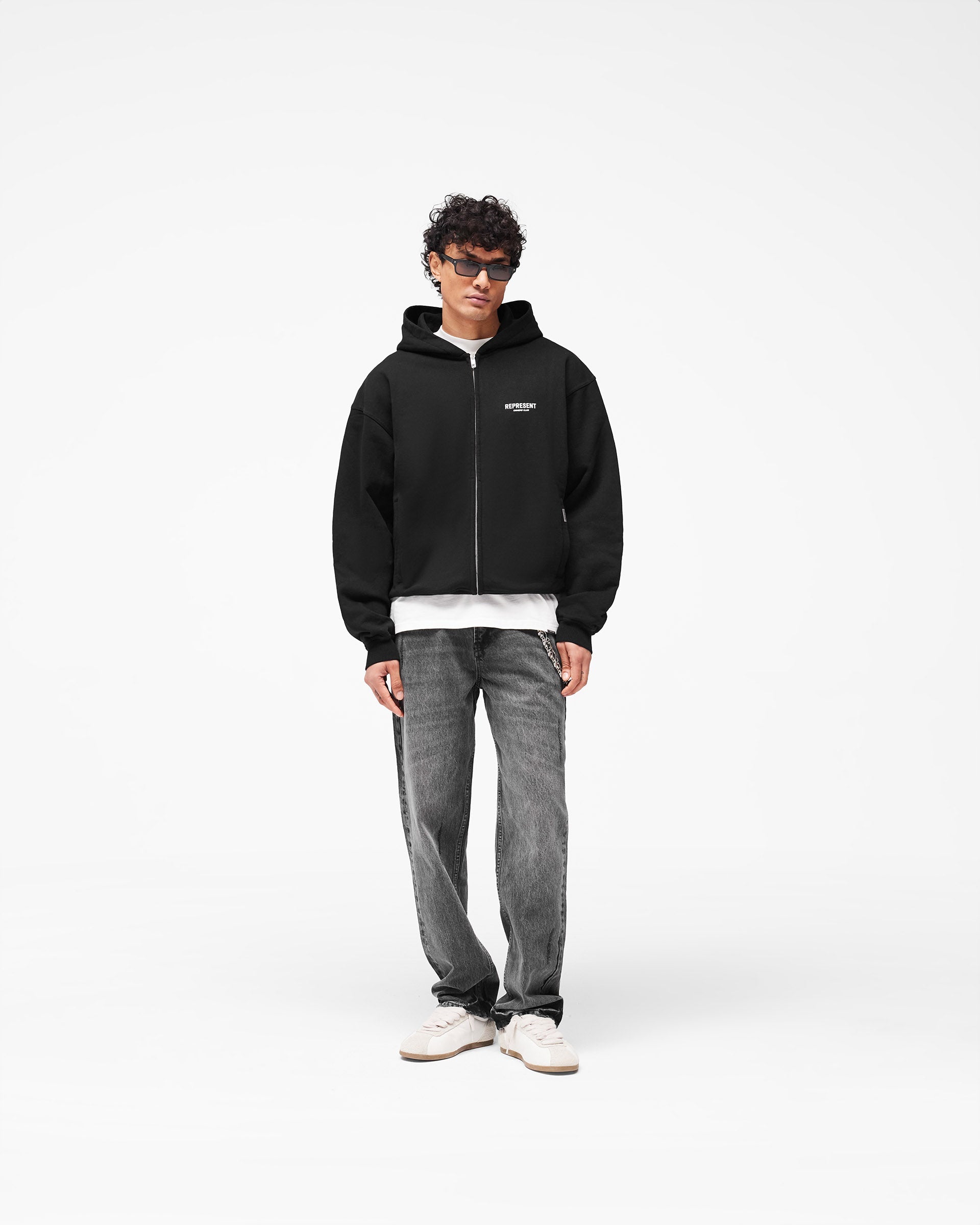 Represent Owners Club Zip Hoodie - Black