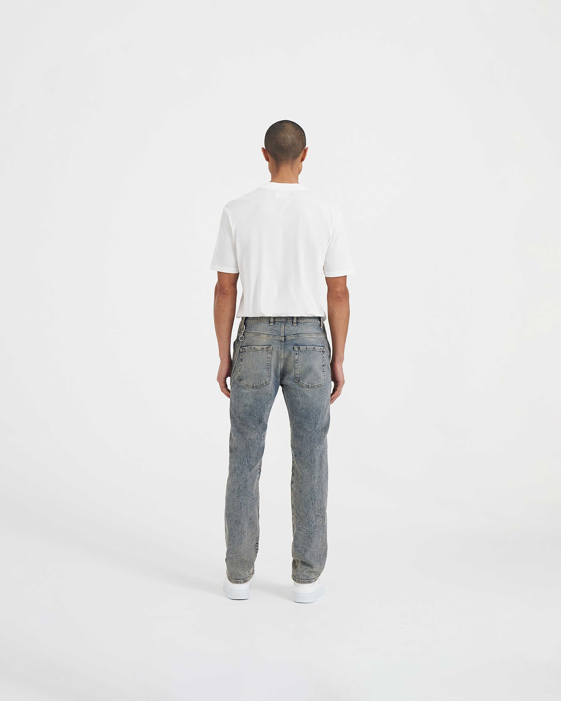 Straight Leg Denim - Blue Cream