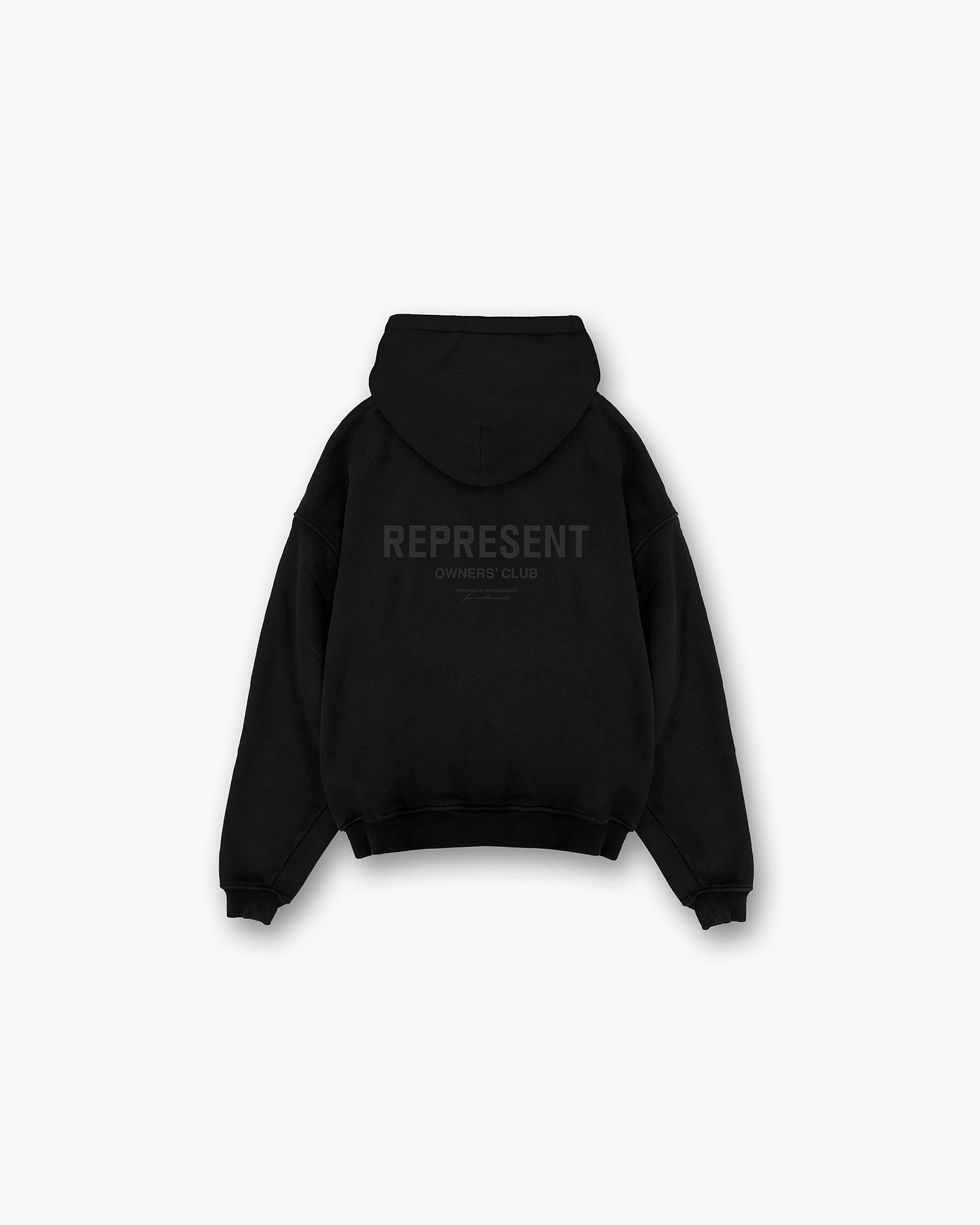 Represent Owners Club Hoodie - Black Matte