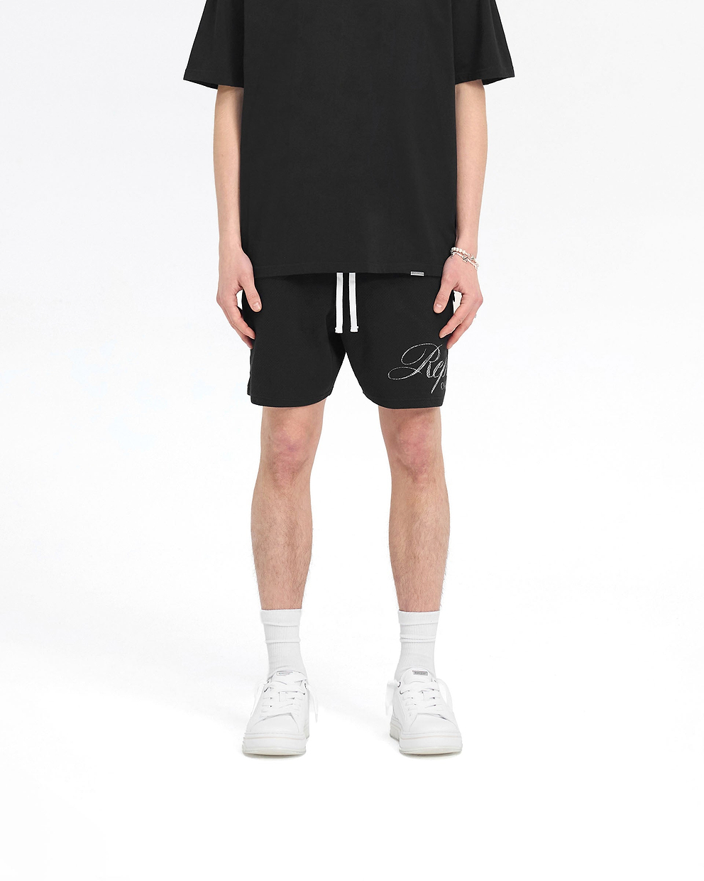 Represent Owners Club Script Mesh Shorts - Black