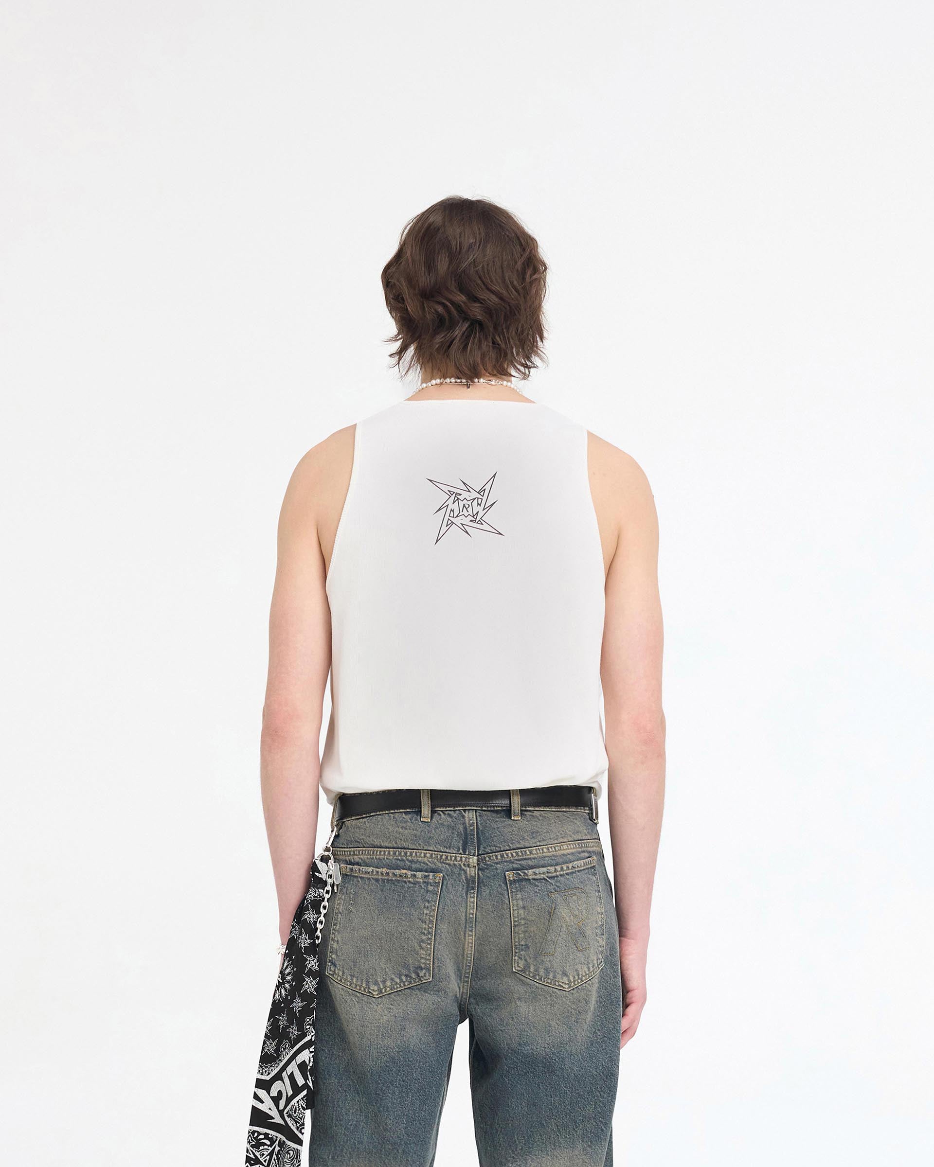 Represent X Metallica‚Ñ¢Ô∏è Local Crew Vest - Flat White