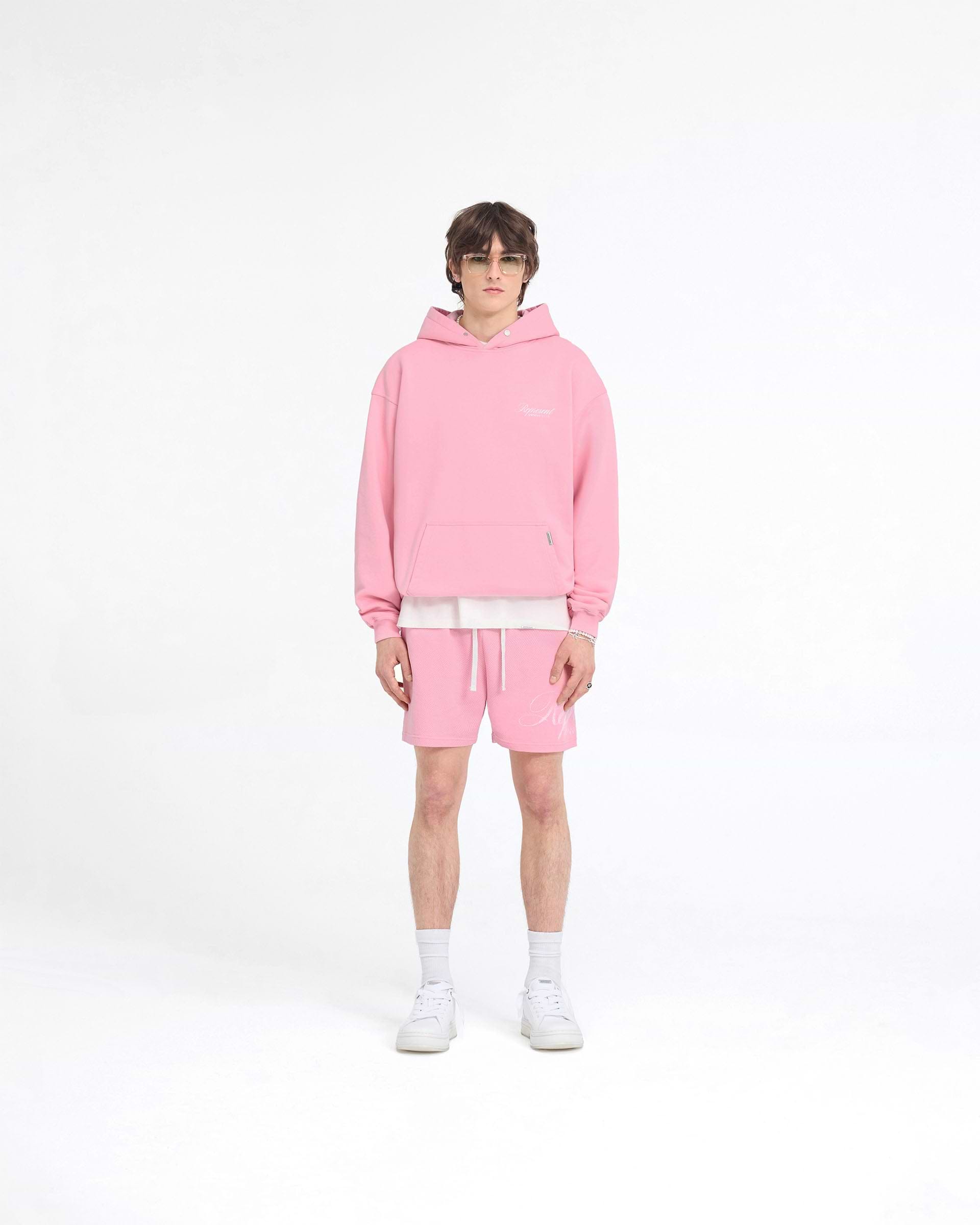 Represent Owners Club Script Hoodie | Pink | REPRESENT