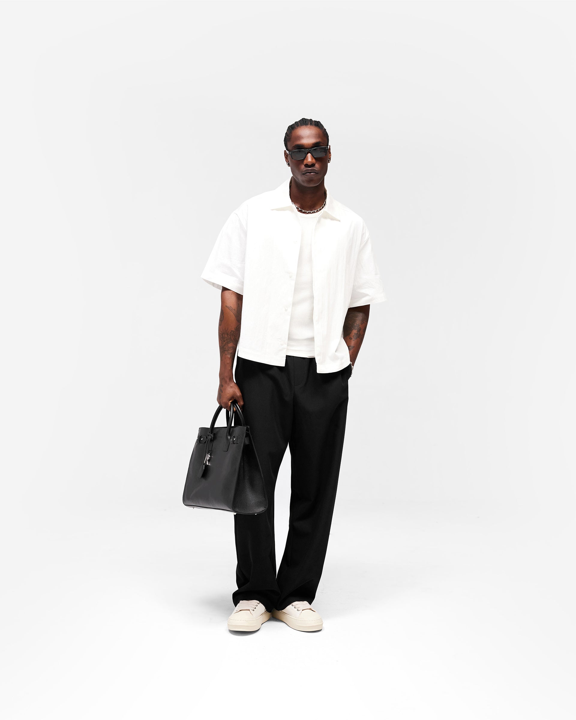 Initial Short Sleeve Shirt - Flat White