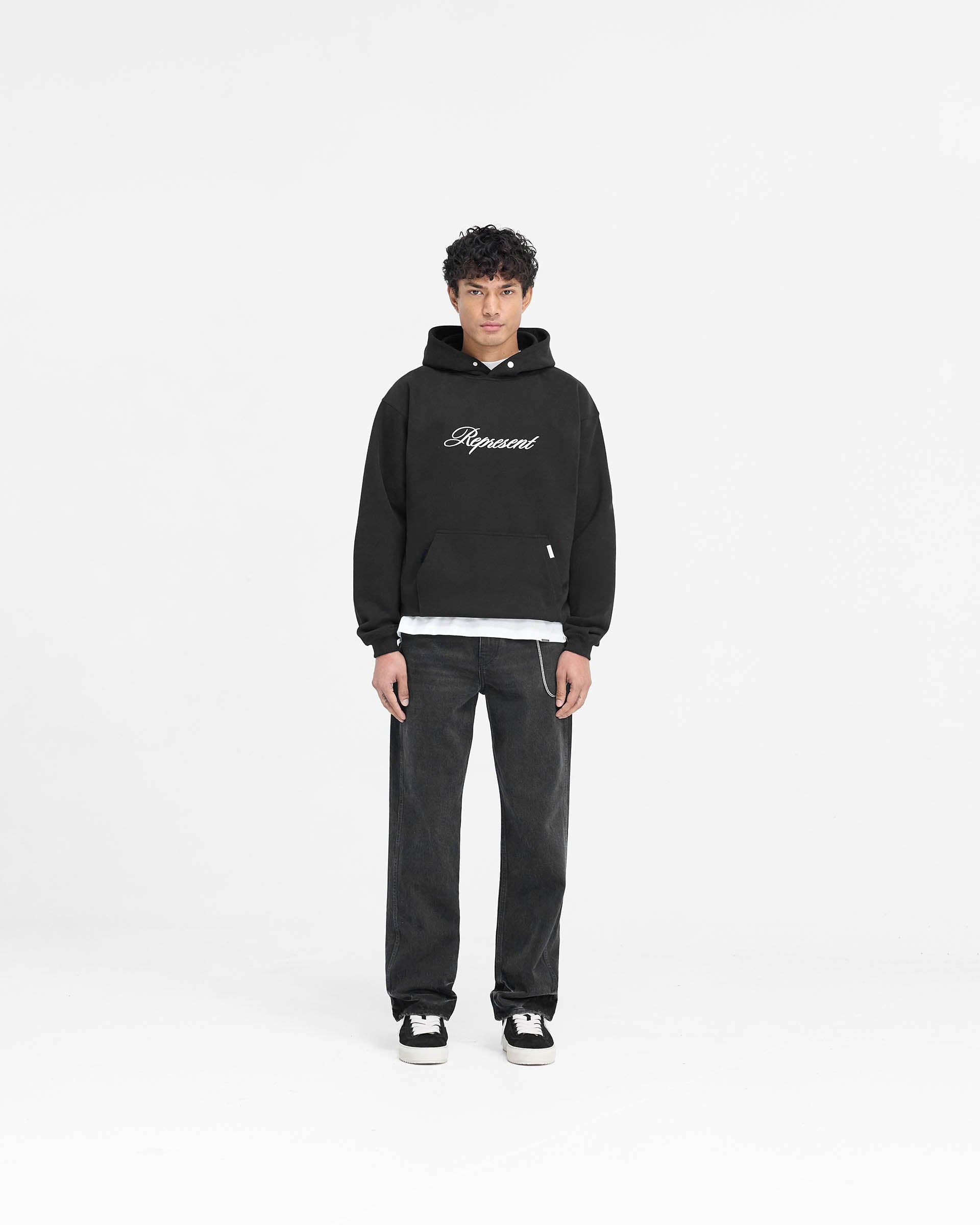 Script Logo Hoodie - Black