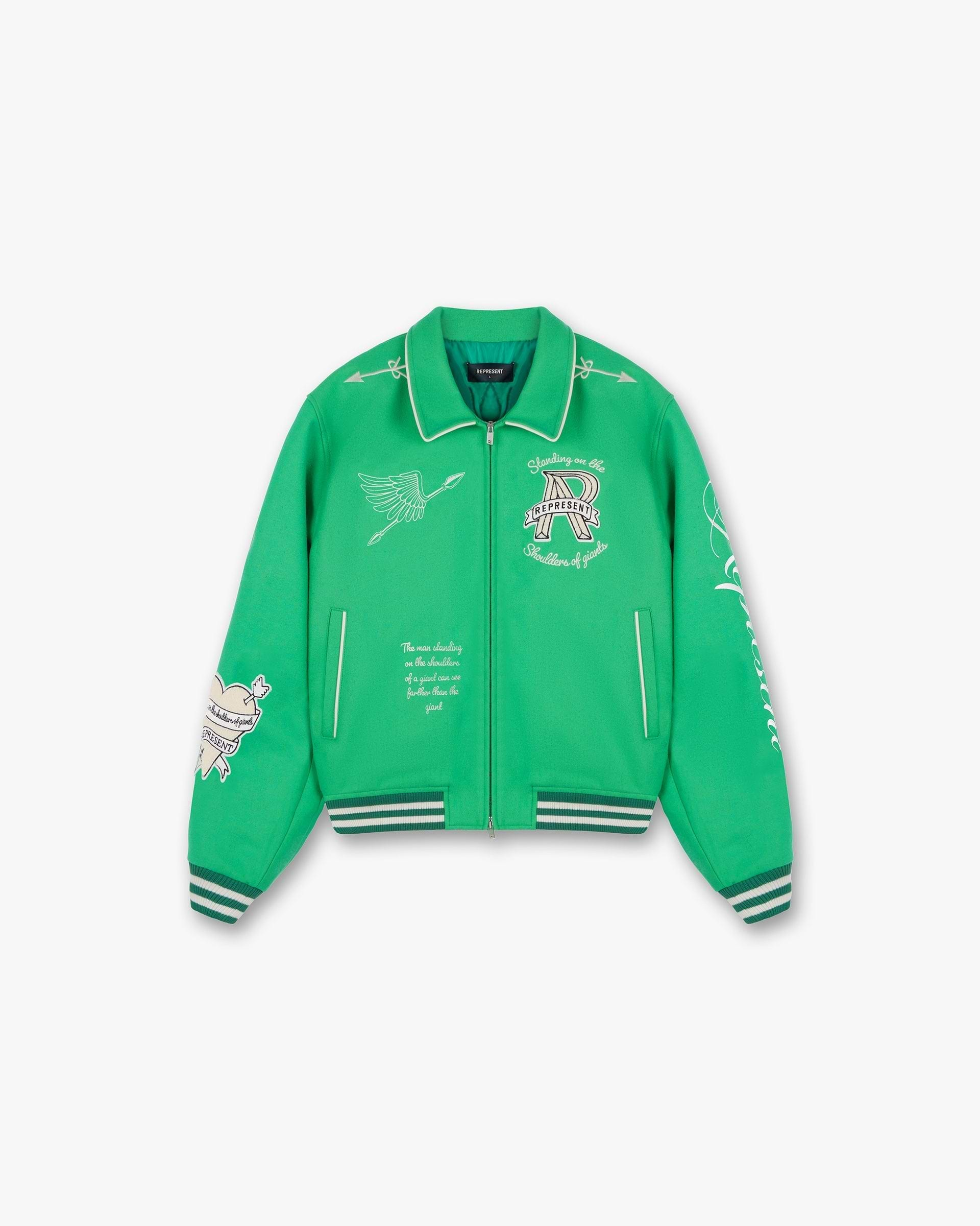 Cherub Wool Varsity Jacket - Island Green