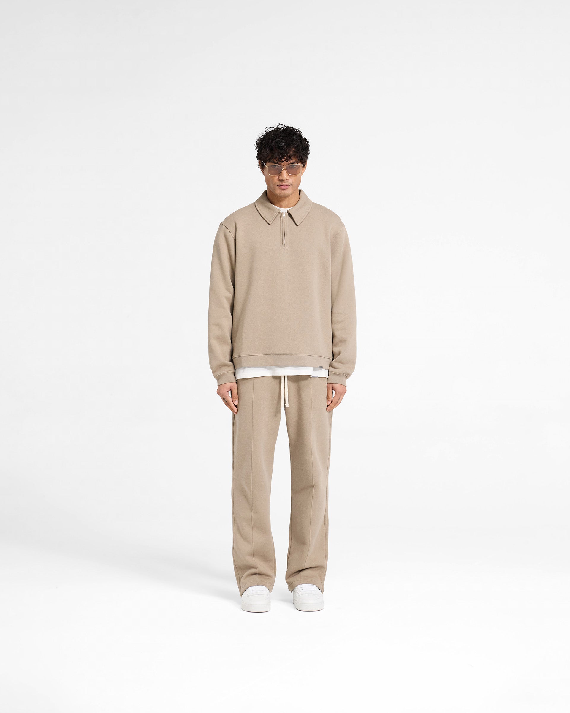 Initial Boxy Quarter Zip - Dune