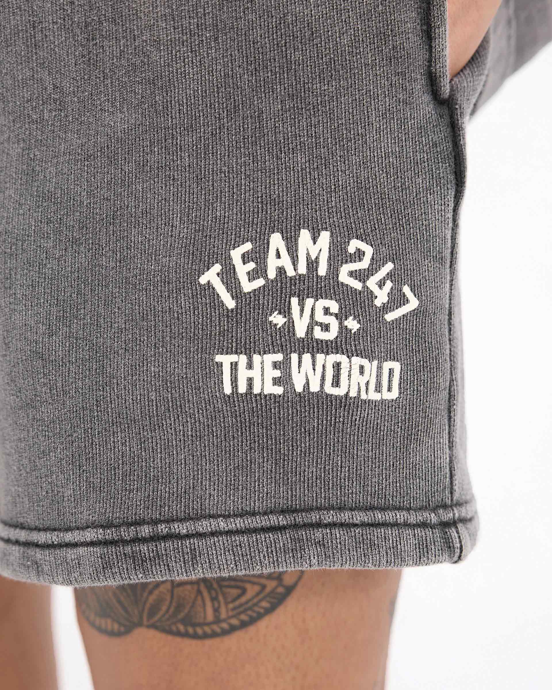 247 Vs The World Jersey Shorts - Pewter