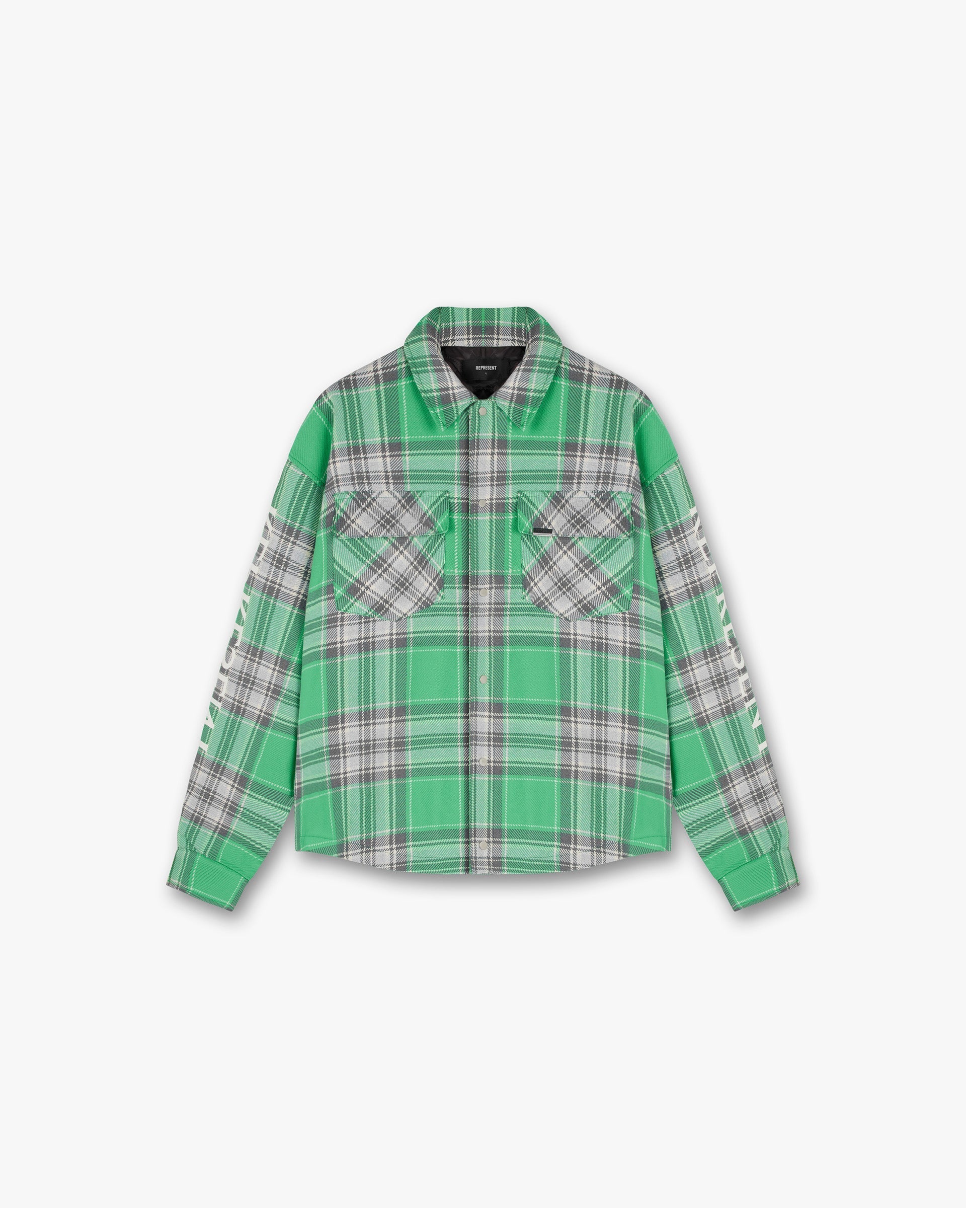 Quilted Flannel Overshirt - Island Green