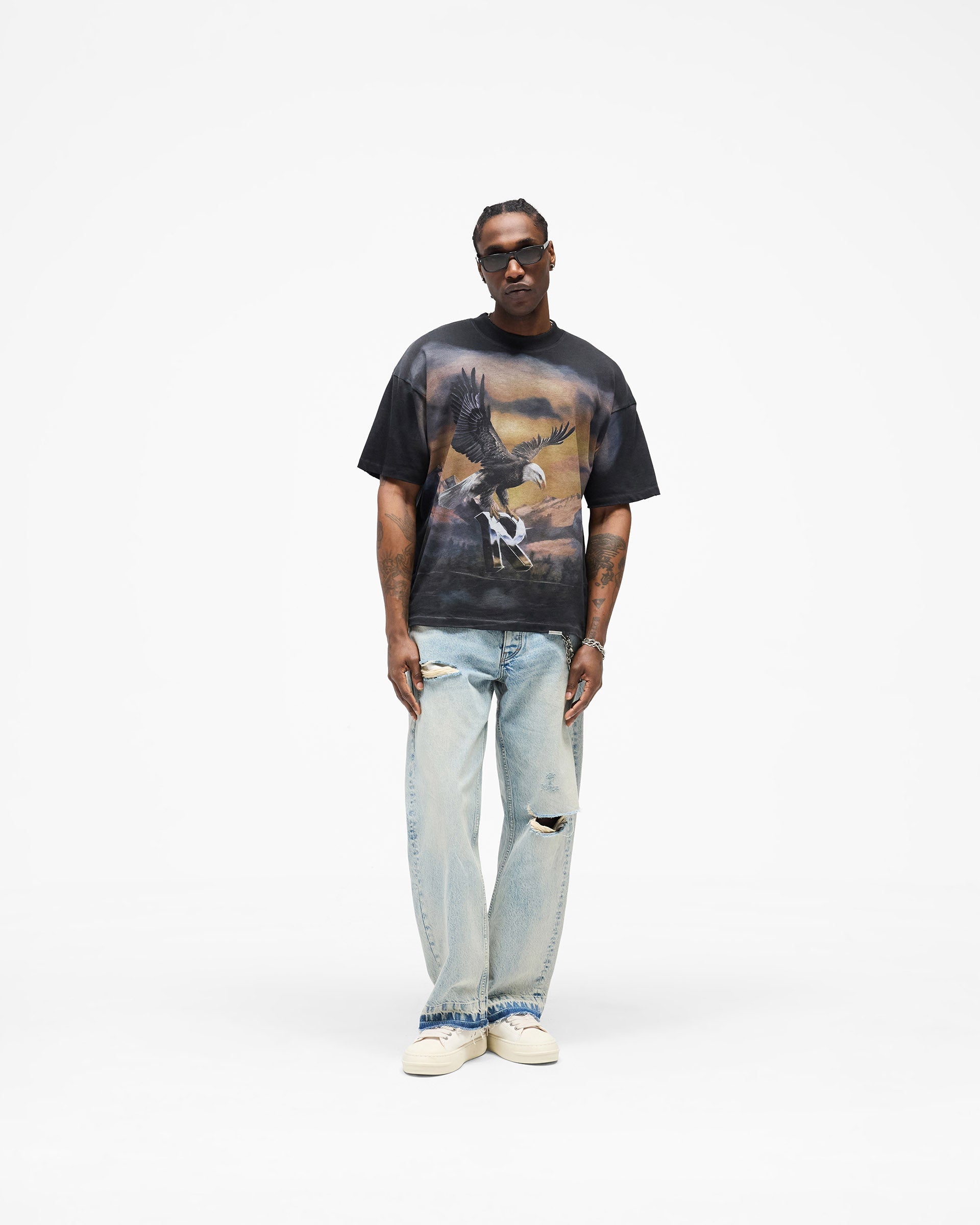 Chrome Flight T-Shirt - Stained Black