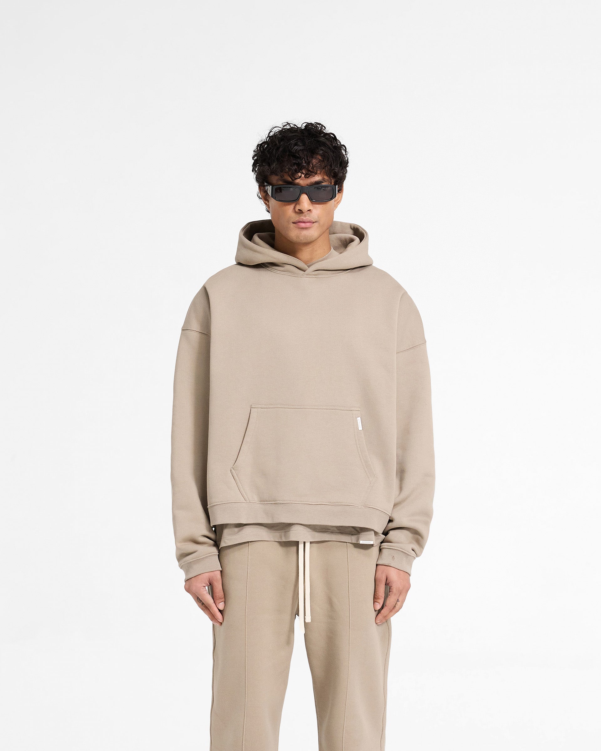 Initial Boxy Hoodie - Dune