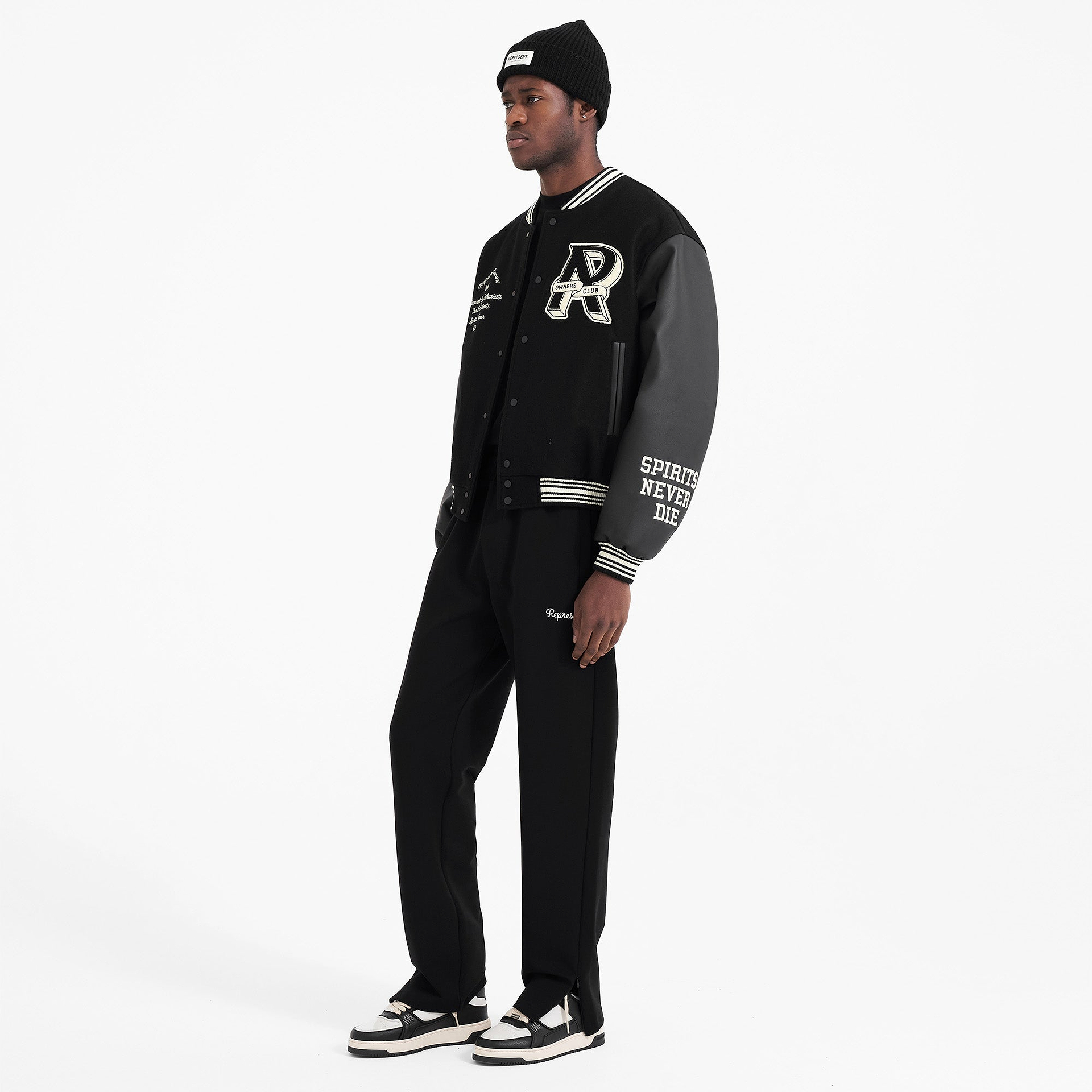 Represent Owners Club Varsity Jacket - Black