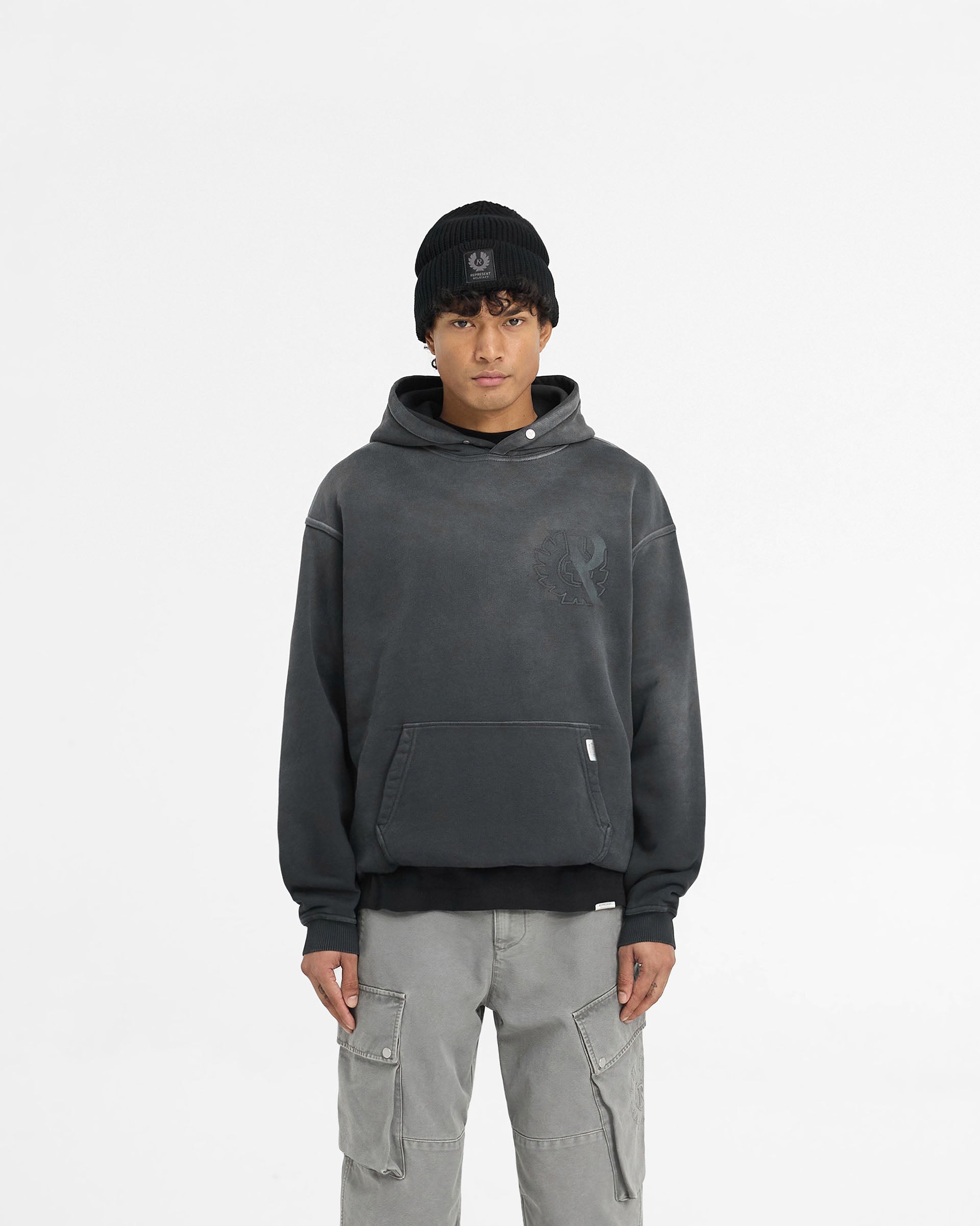 Represent X Belstaff Outline Phoenix Hoodie - Shadow