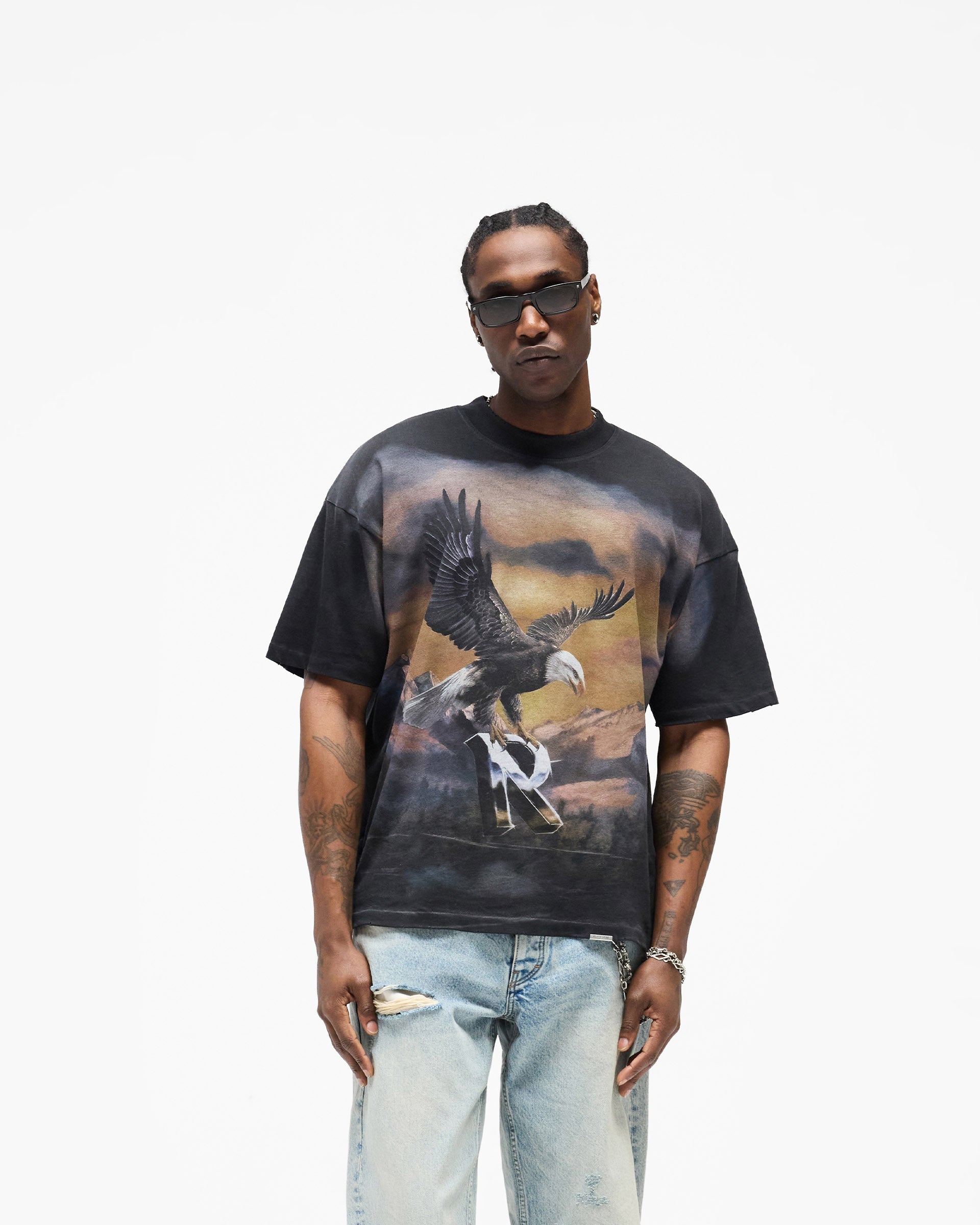 Chrome Flight T-Shirt - Stained Black