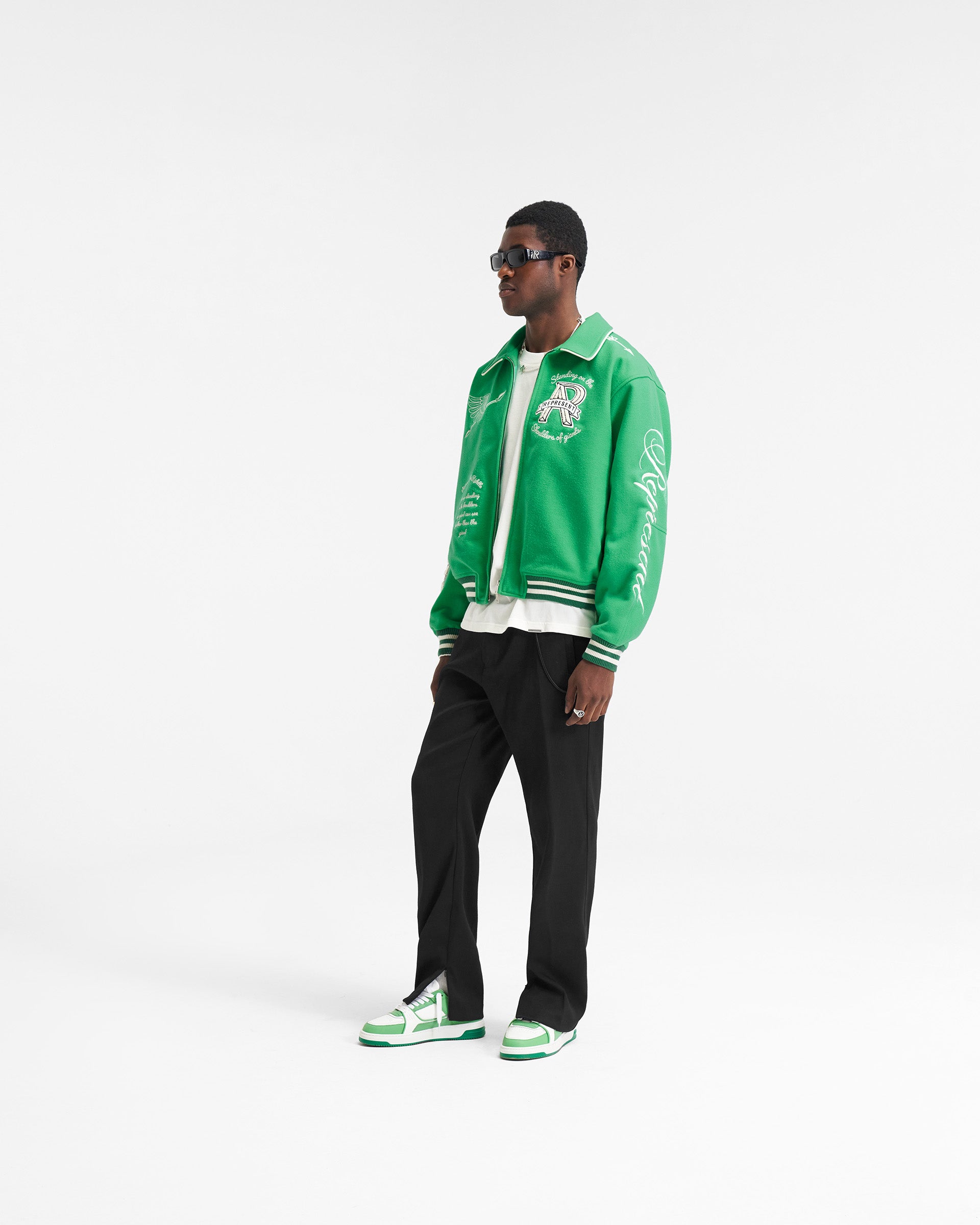 Cherub Wool Varsity Jacket - Island Green