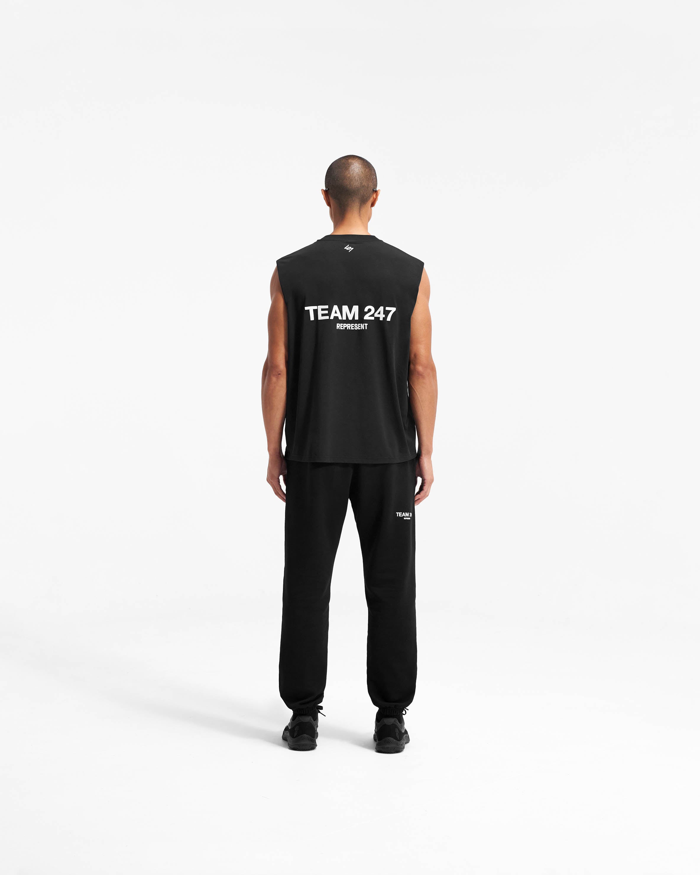 Black Team 247 Oversized Tank | Gym Tank Top | REPRESENT