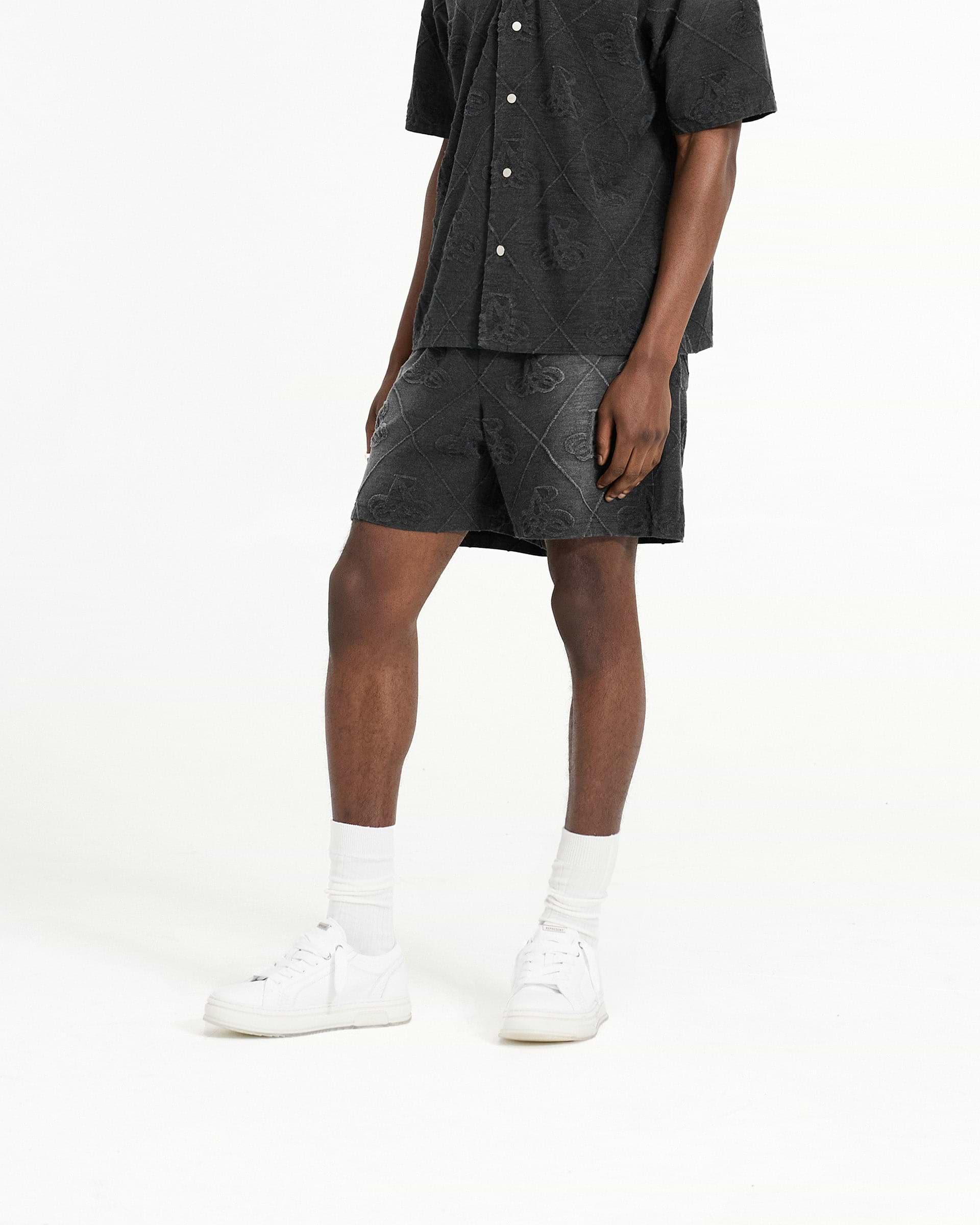 Towelling Short - Jet Black