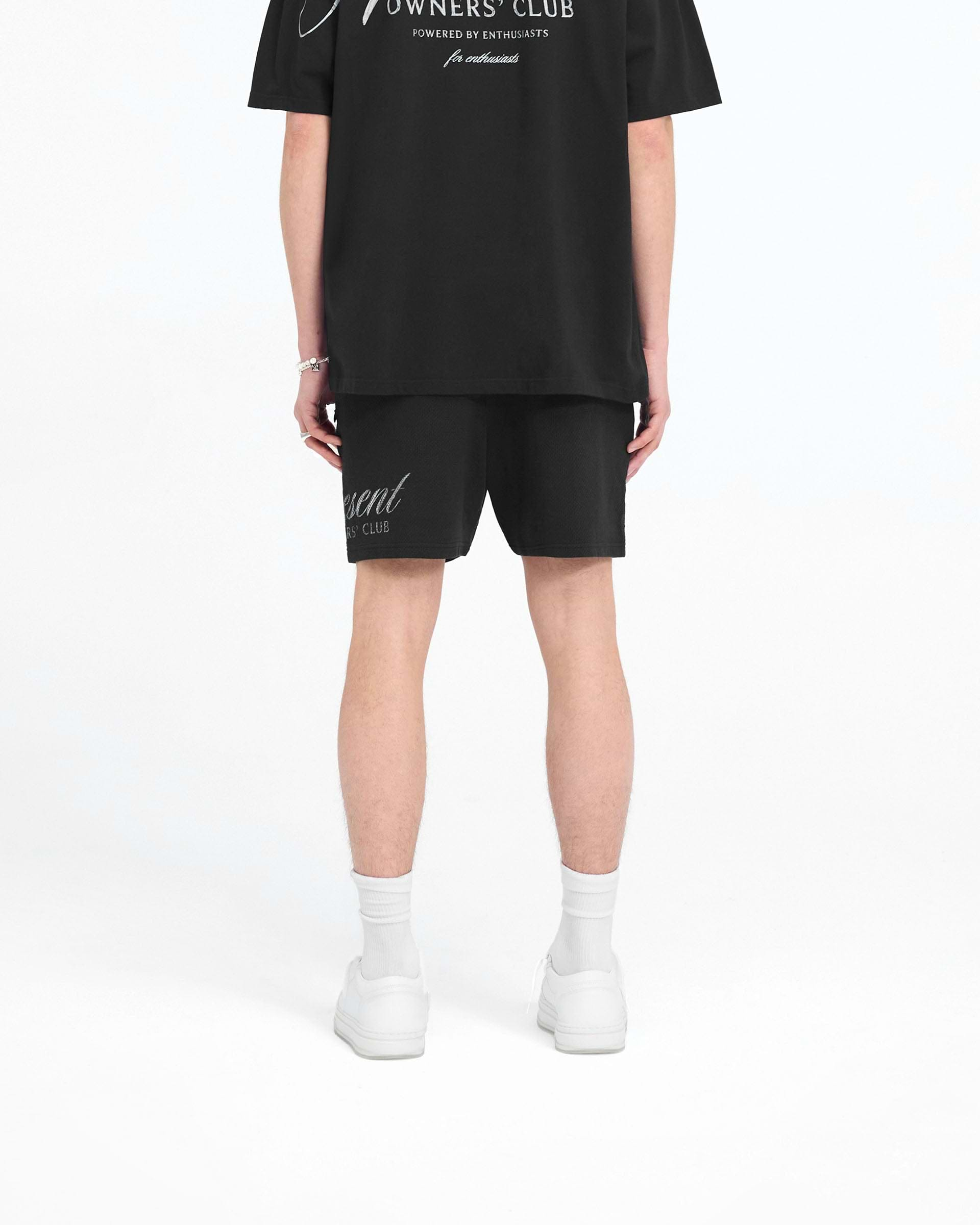 Represent Owners Club Script Mesh Shorts - Black